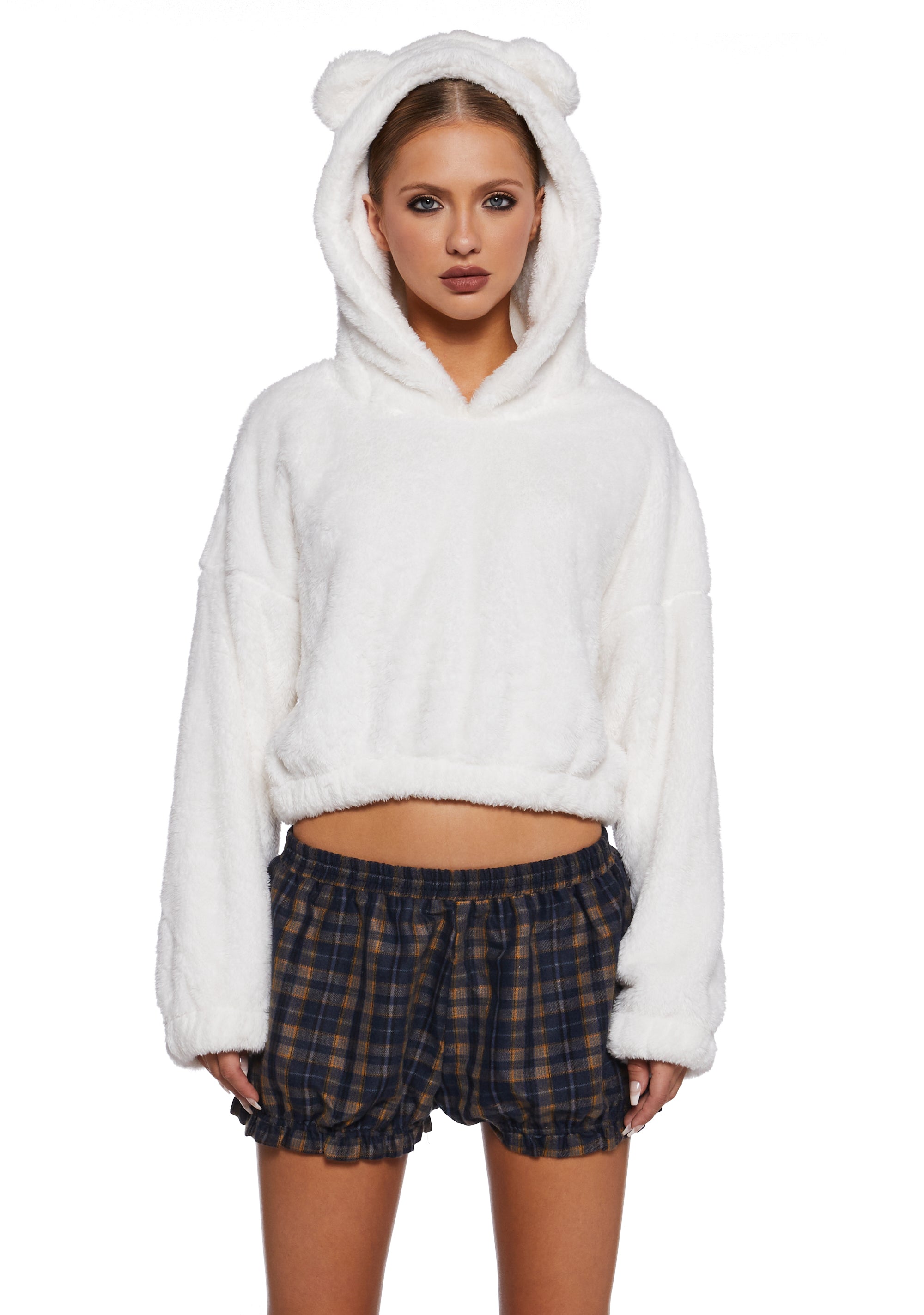 Fuzzy pullover hoodie online