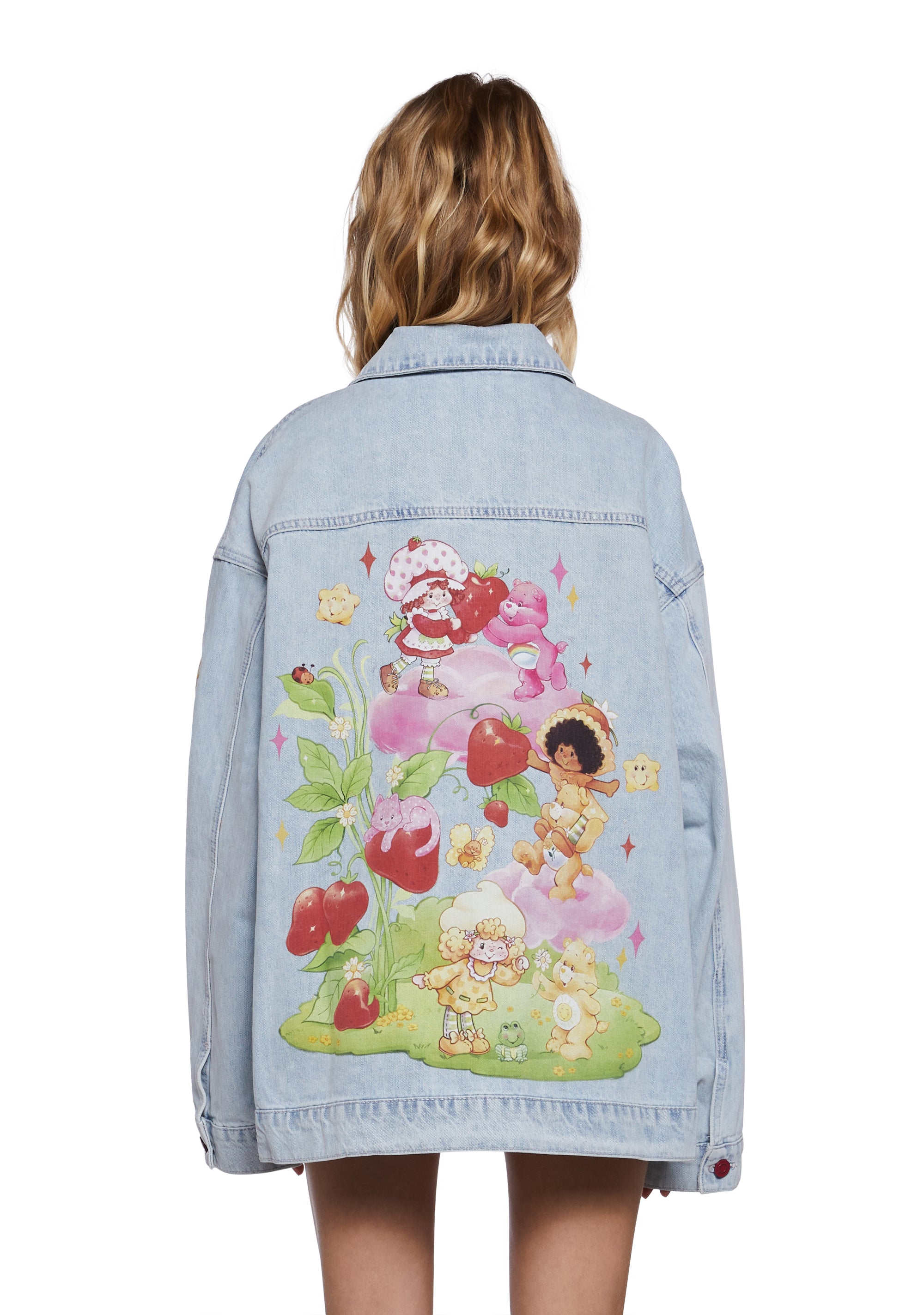 希少 D&G ドルガバ いちご デニムジャケット アーカイブ 00s y2k Dolls Kill x Care Bears x Strawberry Shortcake Oversized Denim