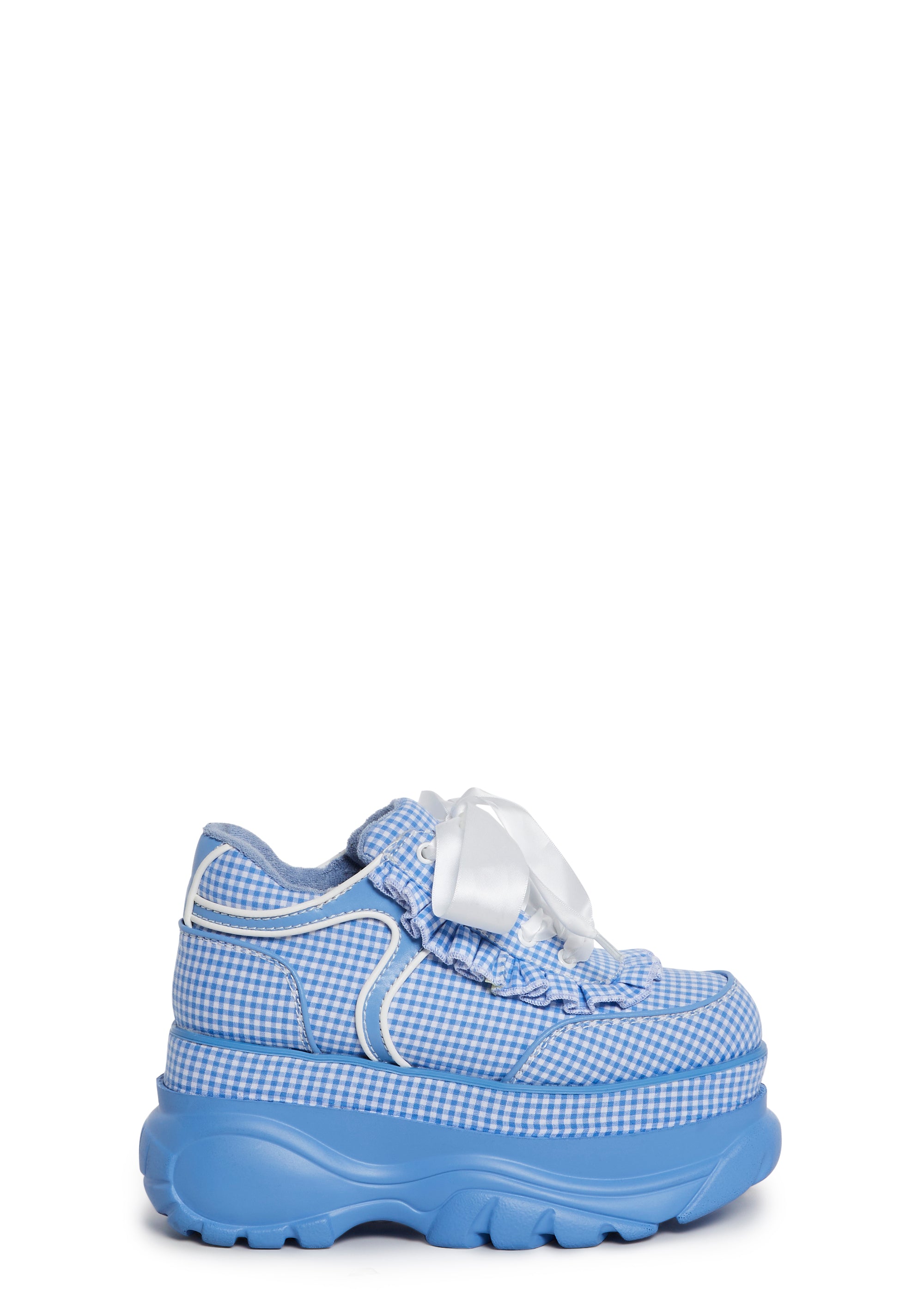 開店祝い Gingham Thrillz Sugar Lace-Ups Satin With Sneakers Platform 菓子
