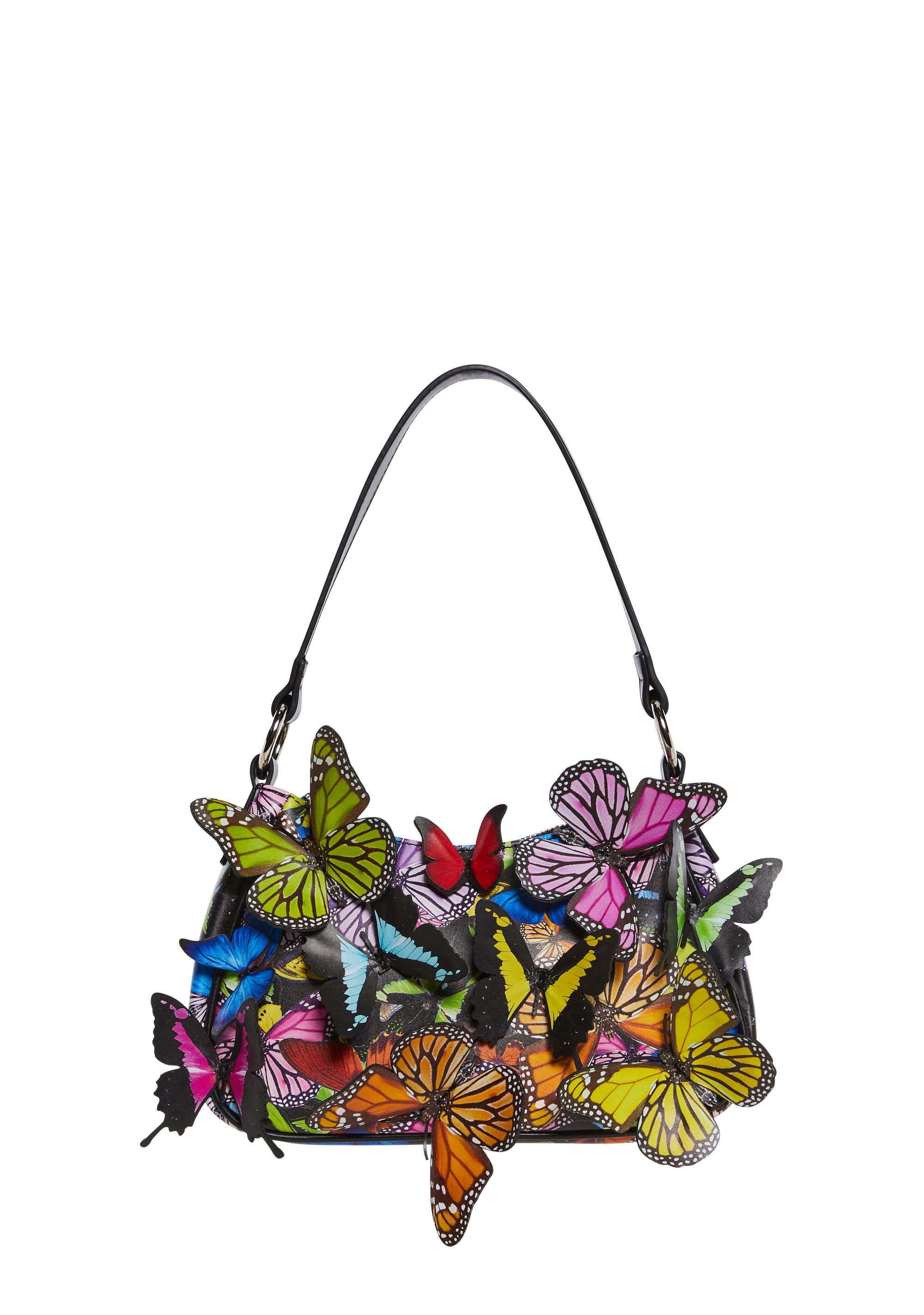Butterfly Applique Shoulder Bag Club Exx Multi – Dolls Kill