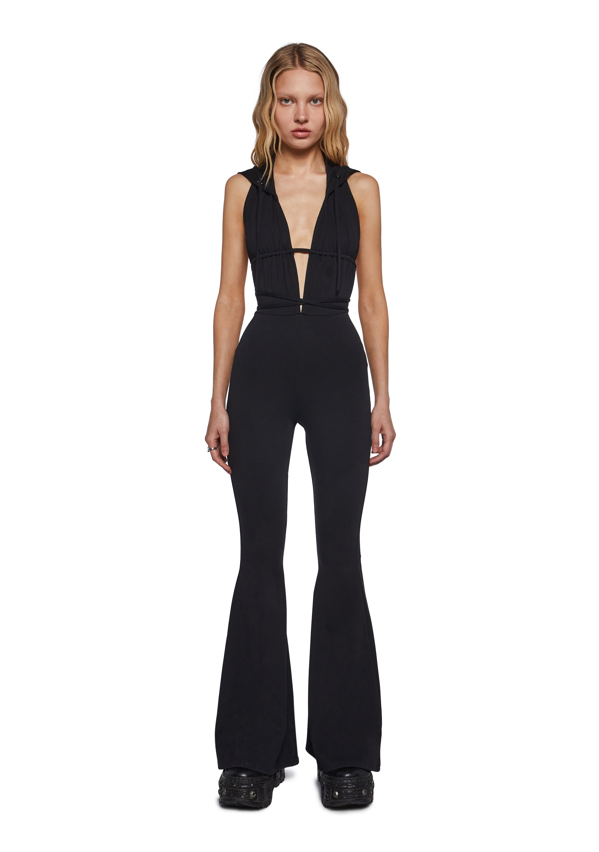 Ambient Hooded Backless Jumpsuit