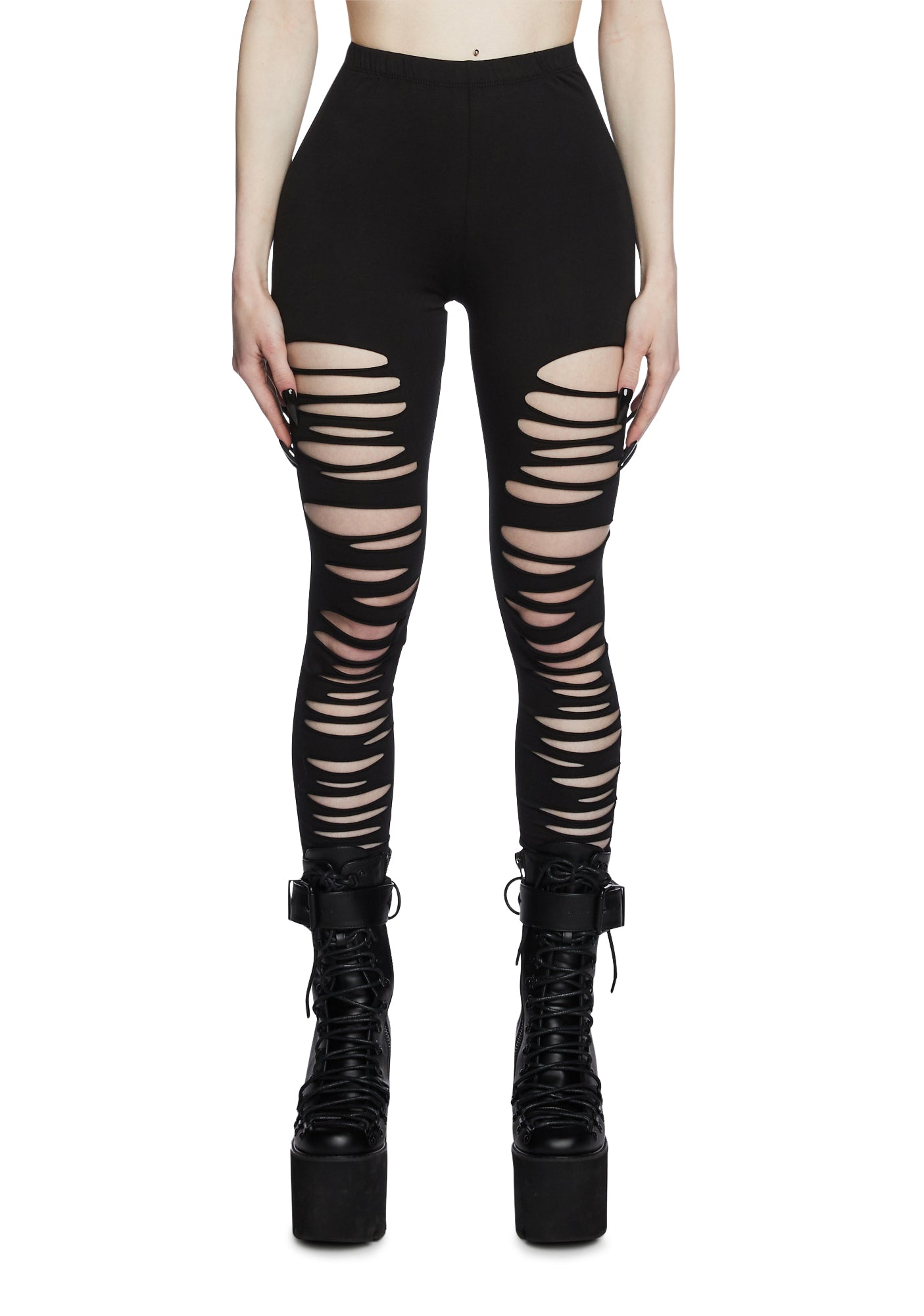 Widow Shredded Leggings - Black