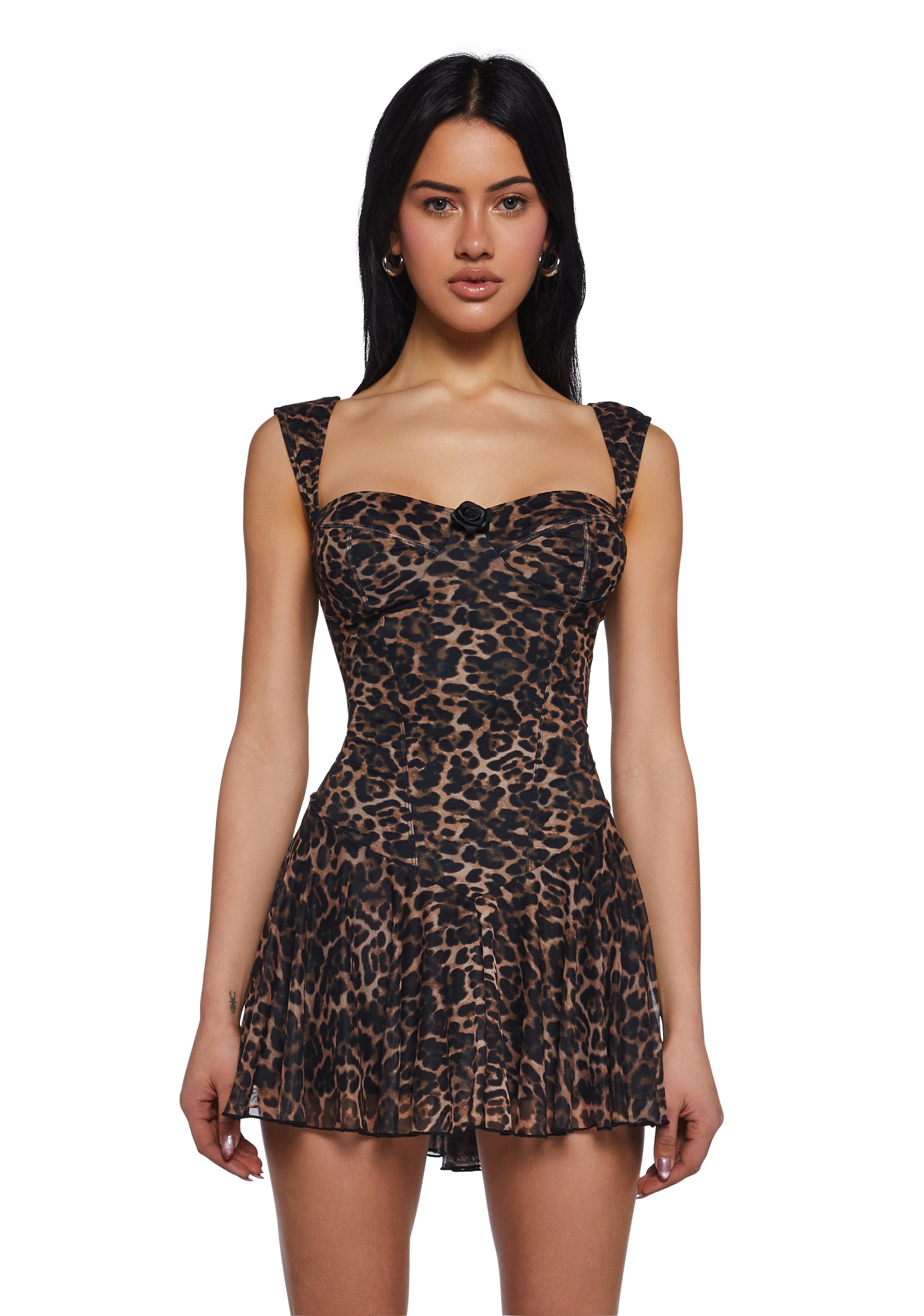 Womens Sexy Valentines Day Leopard Mini Dress Sugar Thrillz - Multi Womens Sexy Valentines Day Leopard Mini Dress Sugar Thrillz - Multi
