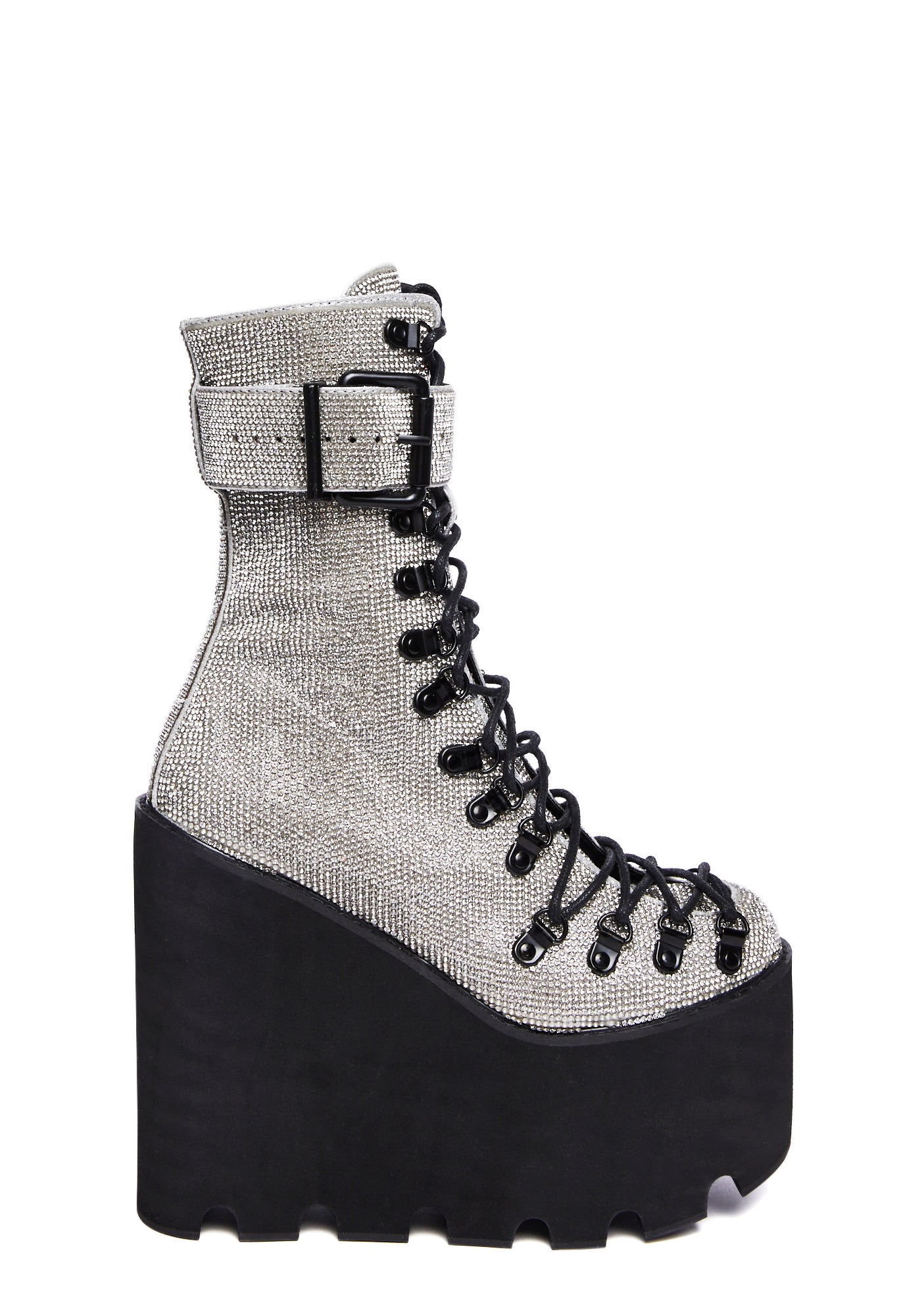 Crystal Traitor Boots Silver US 8