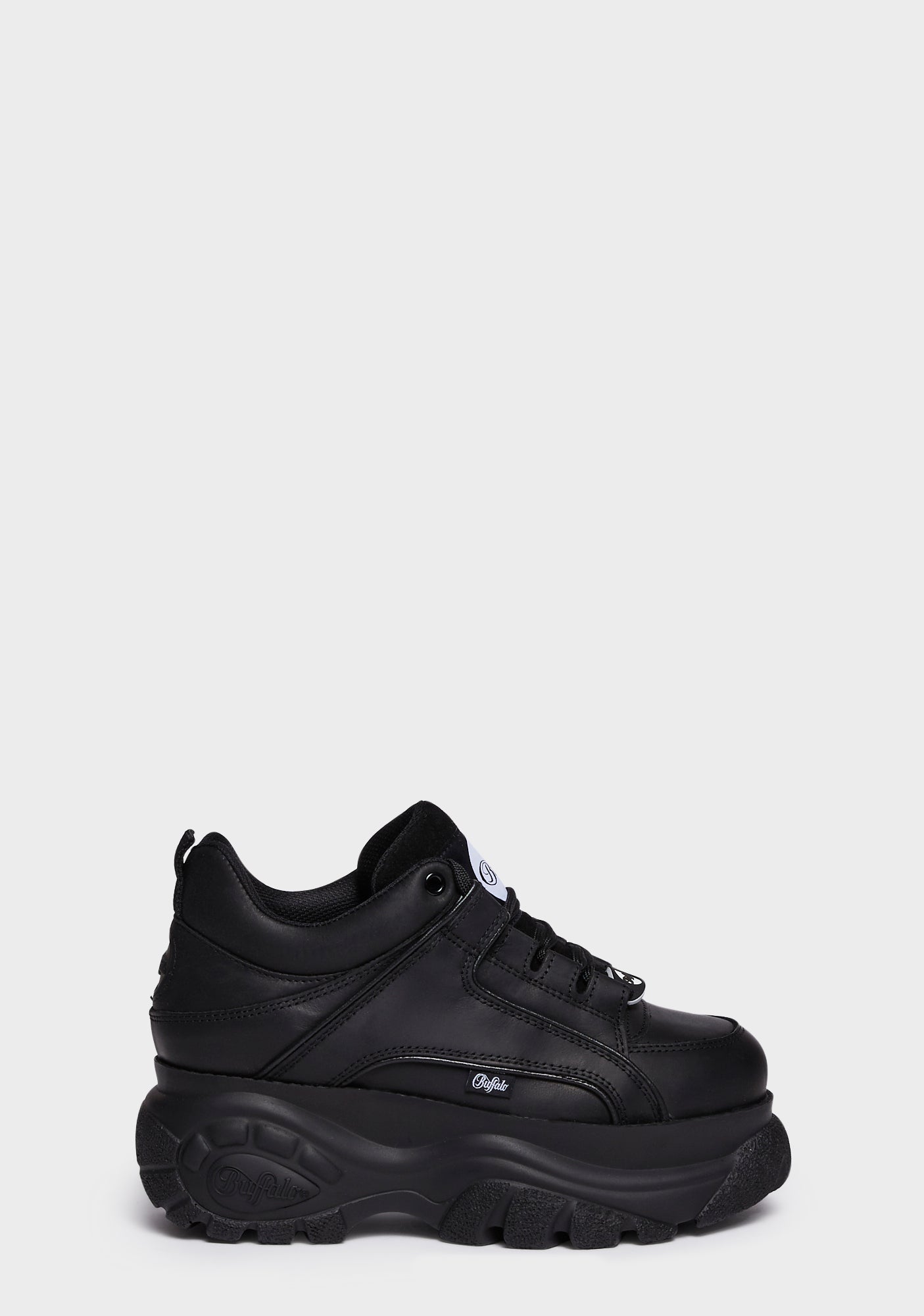 Buffalo black platform sneakers store