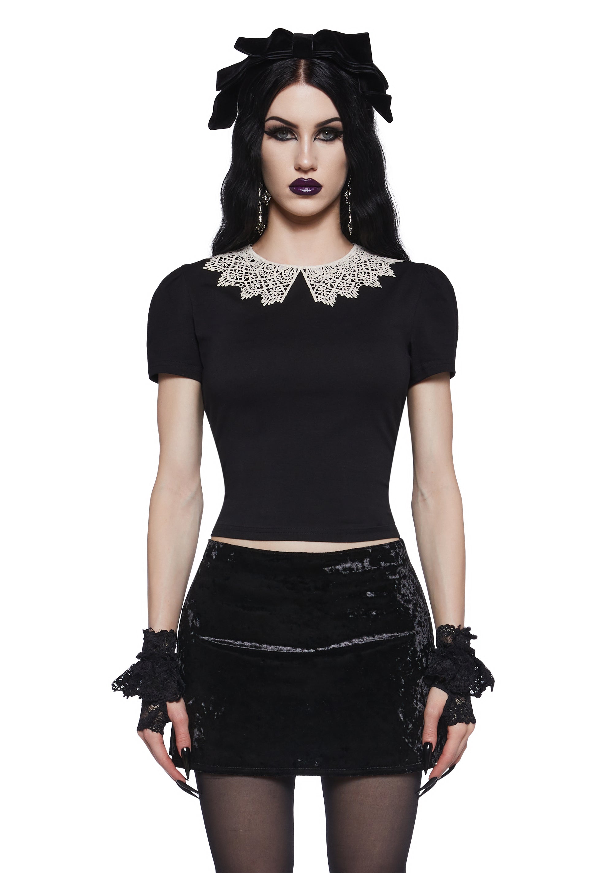 Black Widow Crop Top & Short Set