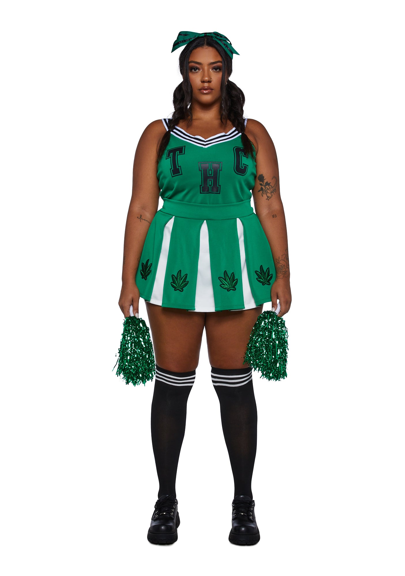 Plus size cheerleader costume top