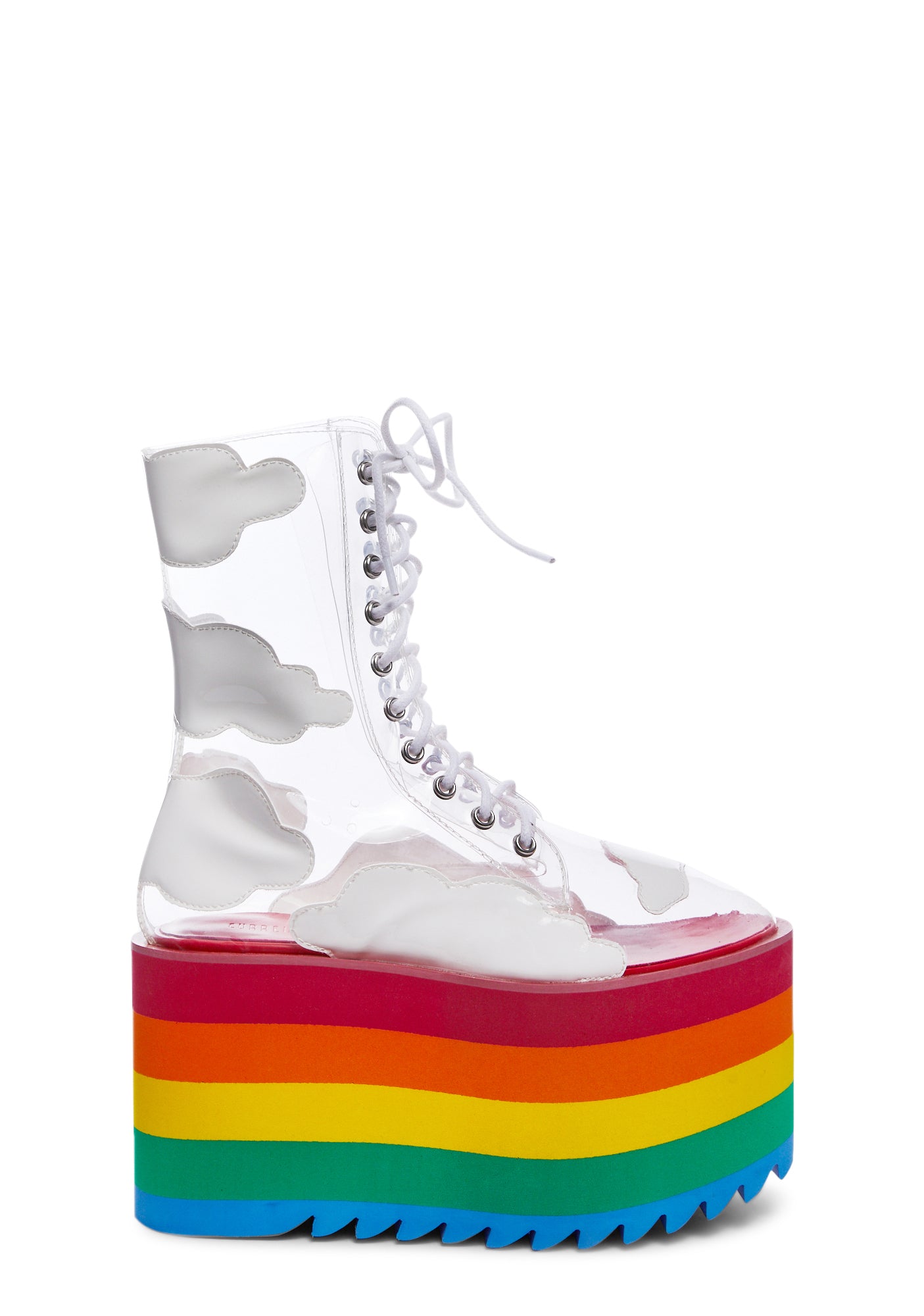 Platform shop rainbow boots