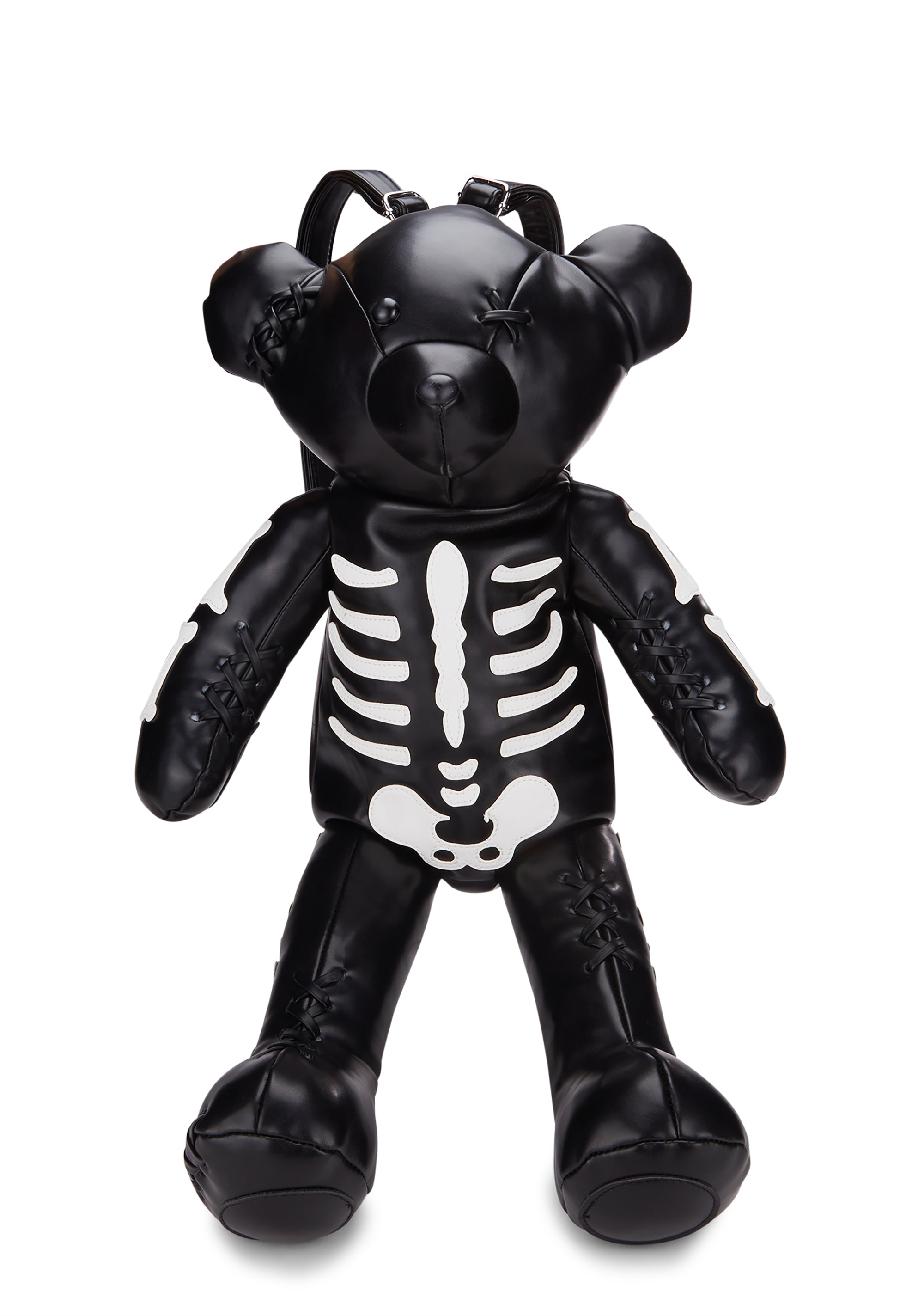 Current Mood Vegan Leather Teddy Backpack Black Dolls Kill