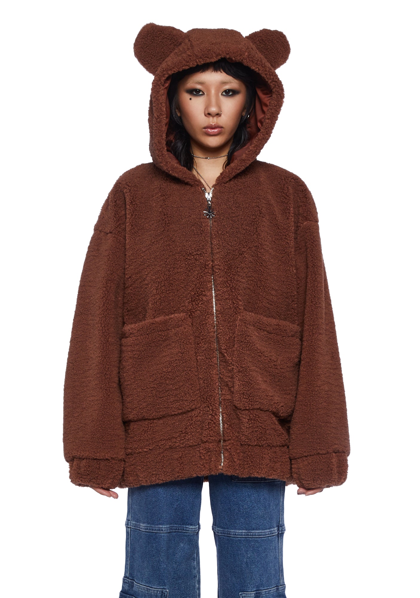 Fuzzy bear hoodie store