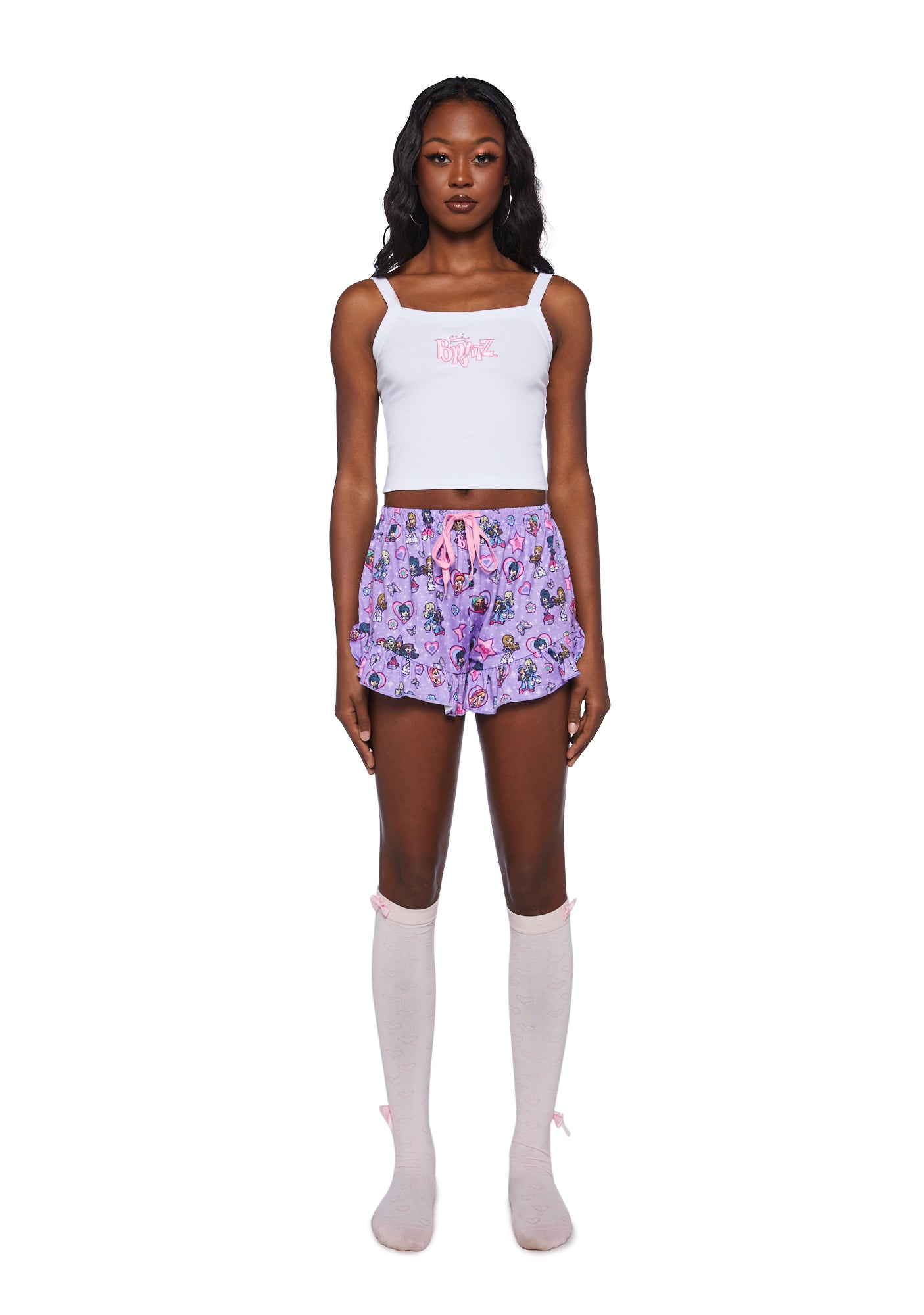 Dolls Kill x Bratz Toon Print Pajama Shorts Set