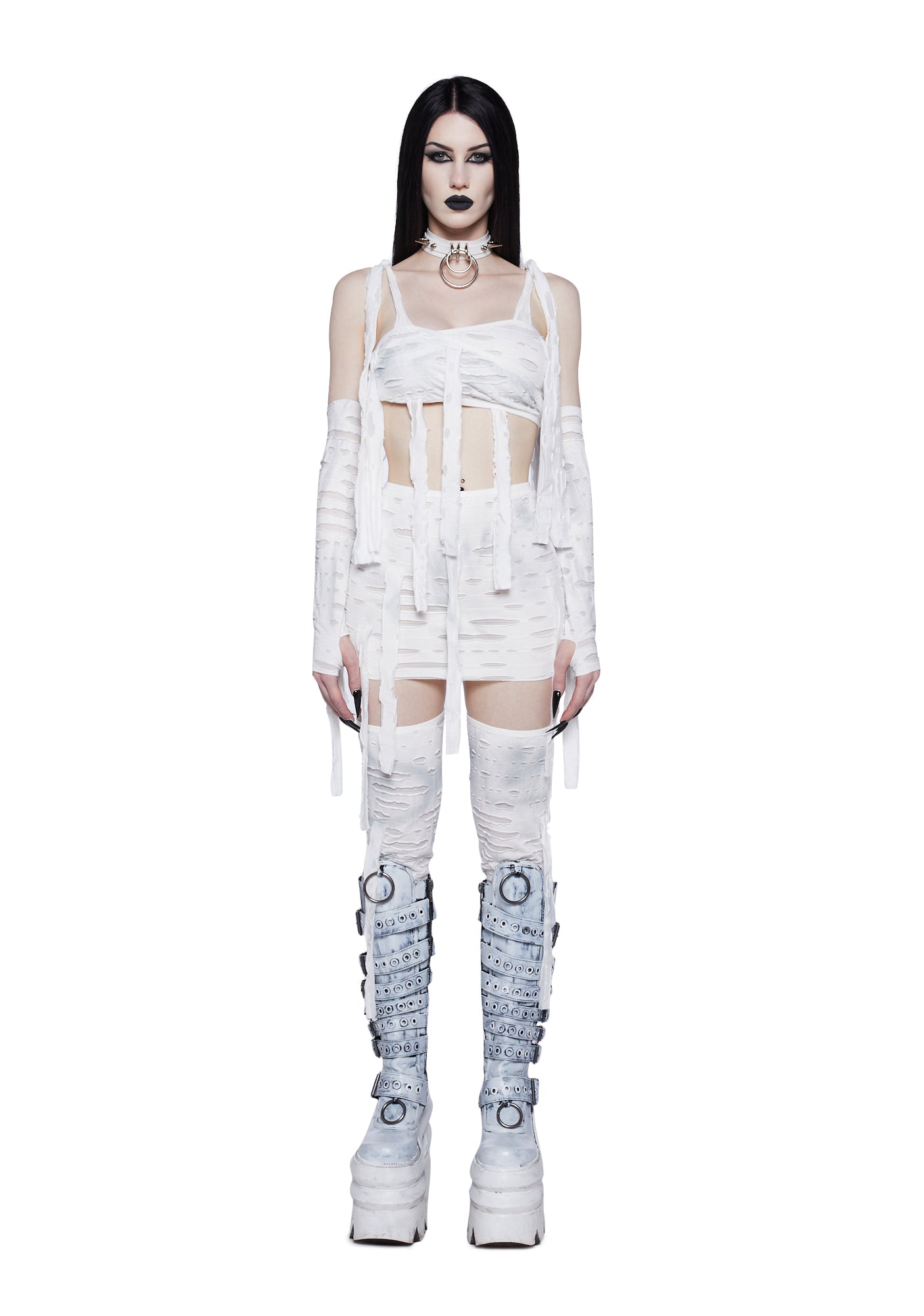 Trickz N Treatz Unraveling Mummy Costume Set - White