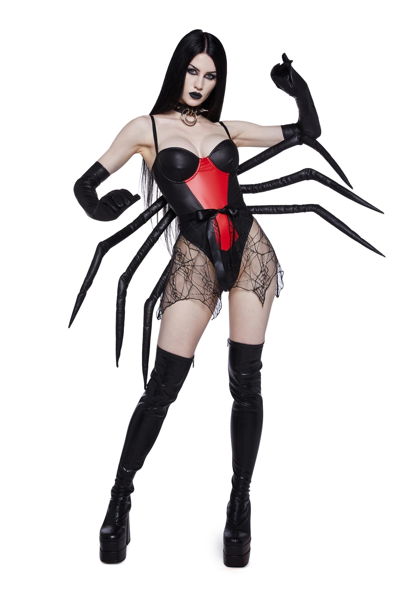 Venomous Vixen Spider Costume - Black / XX-LARGE | Adult | Black Venomous Vixen Spider Costume - Black / XX-LARGE | Adult | Black