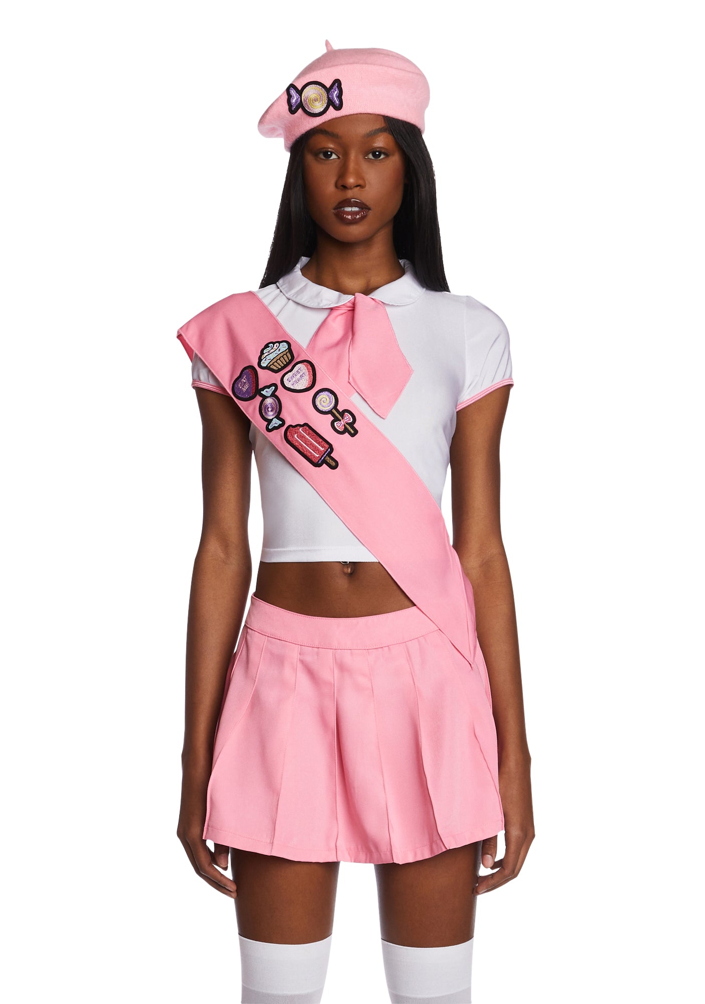 Trickz N Treatz Candy Girl Scout Costume Set Pink Dolls Kill