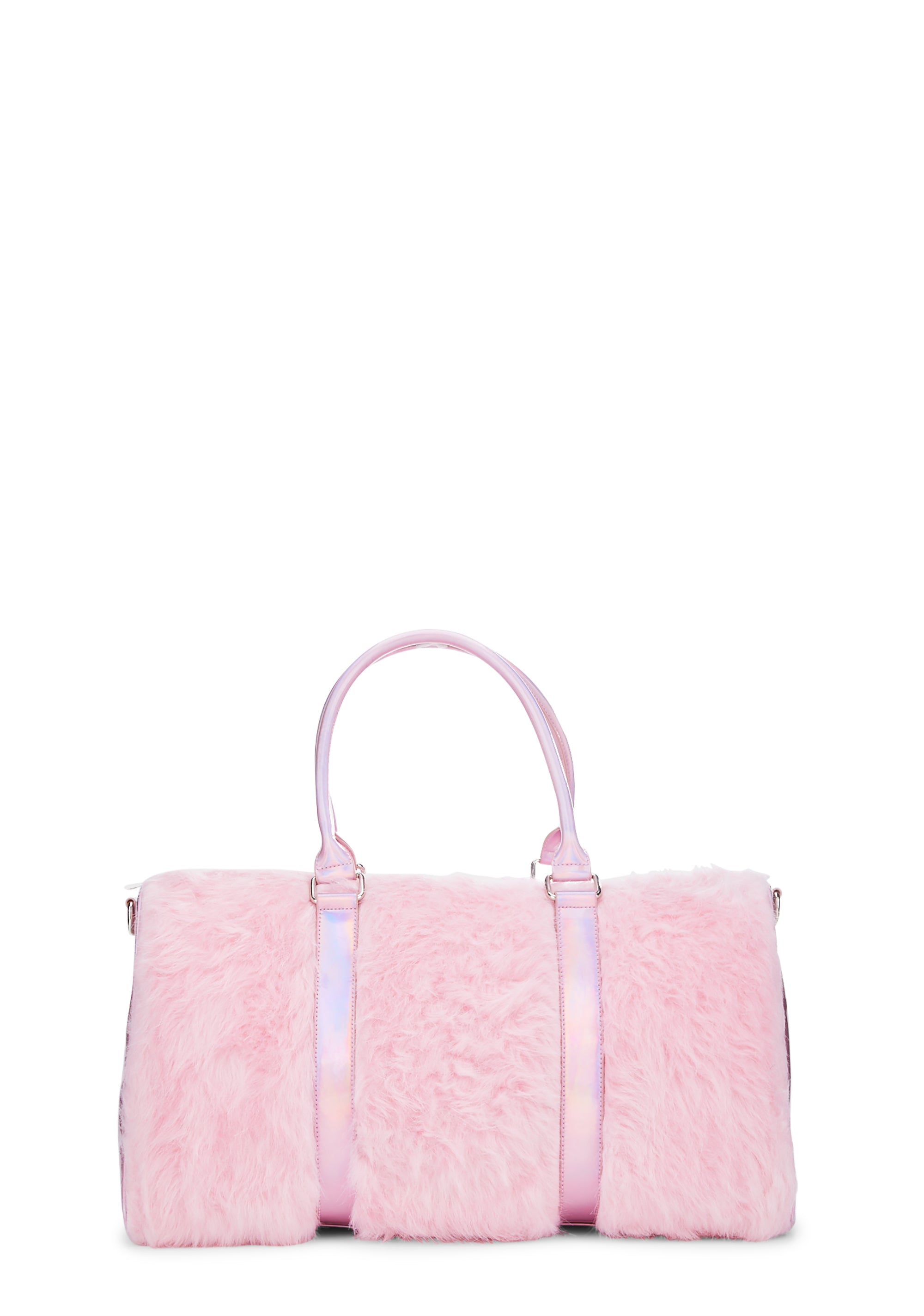 Sugar Thrillz Faux Fur Weekender Bag Pink Dolls Kill