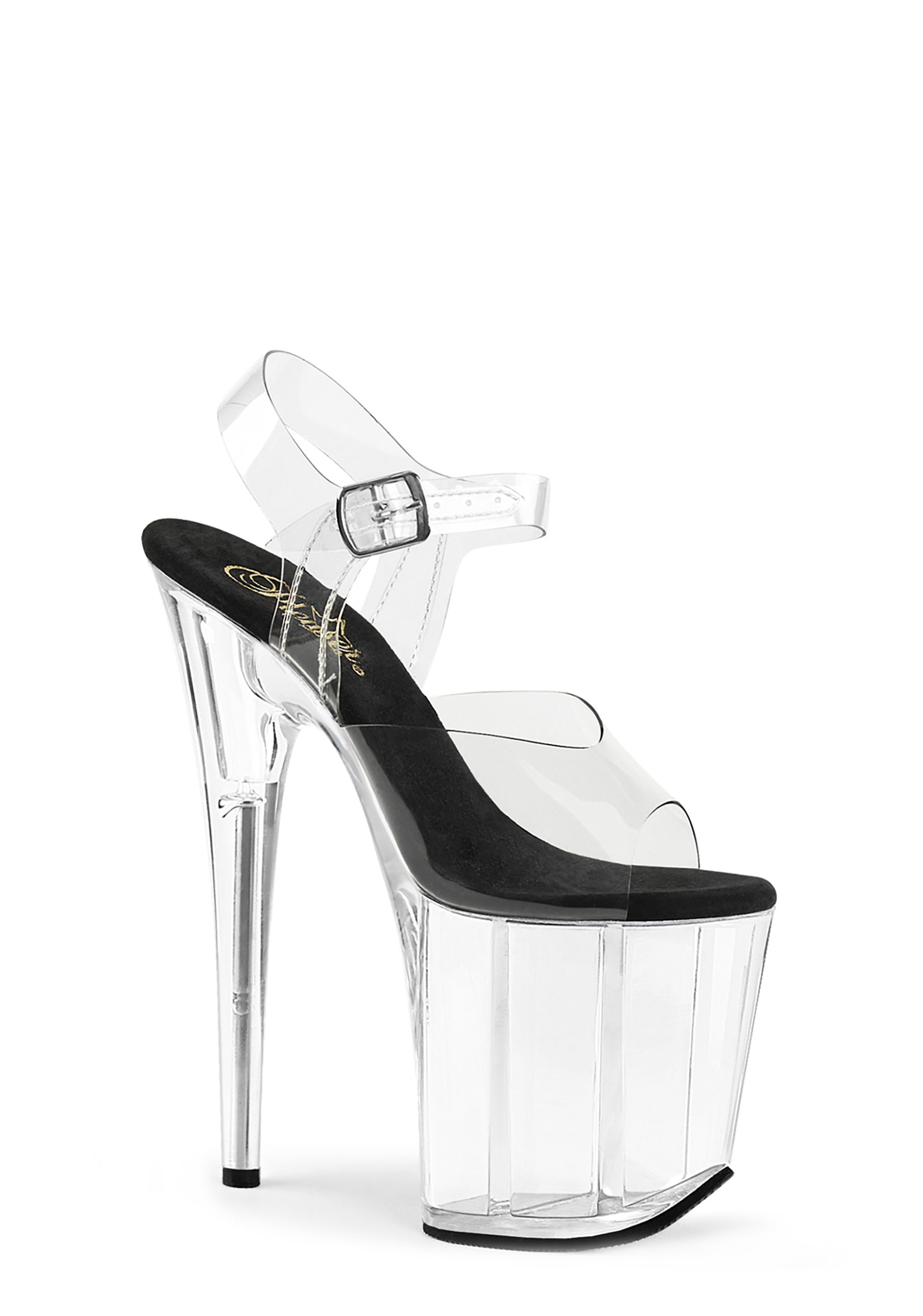 Pleaser Flamingo 808 Clear Platform Stiletto Heels – Dolls Kill