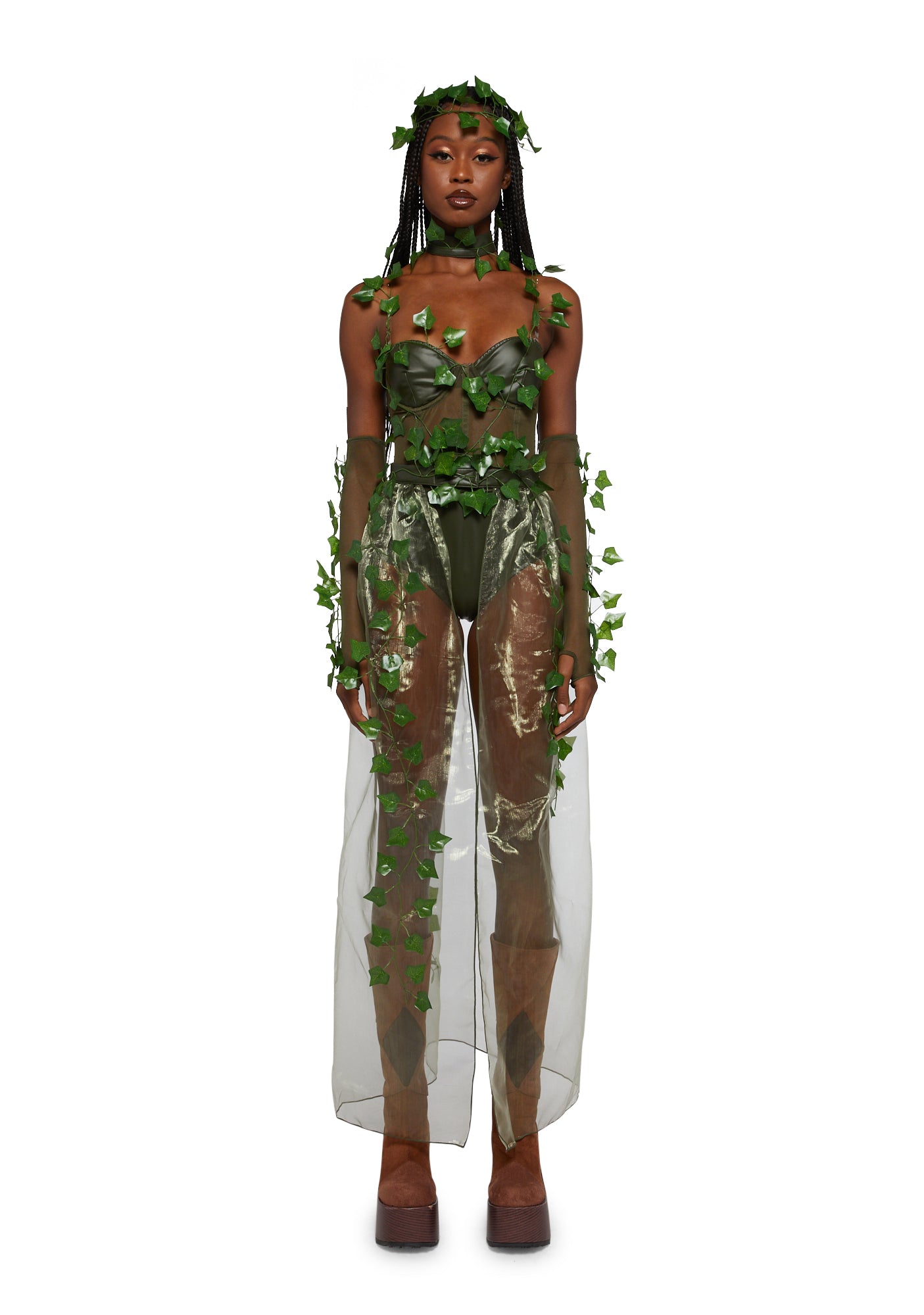 Wood Nymph Poison Ivy Sexy Womans Halloween Costume Batman Costume Set - Green Dolls Kill Wood Nymph Poison Ivy Sexy Womans Halloween Costume Batman Costume Set - Green Dolls Kill