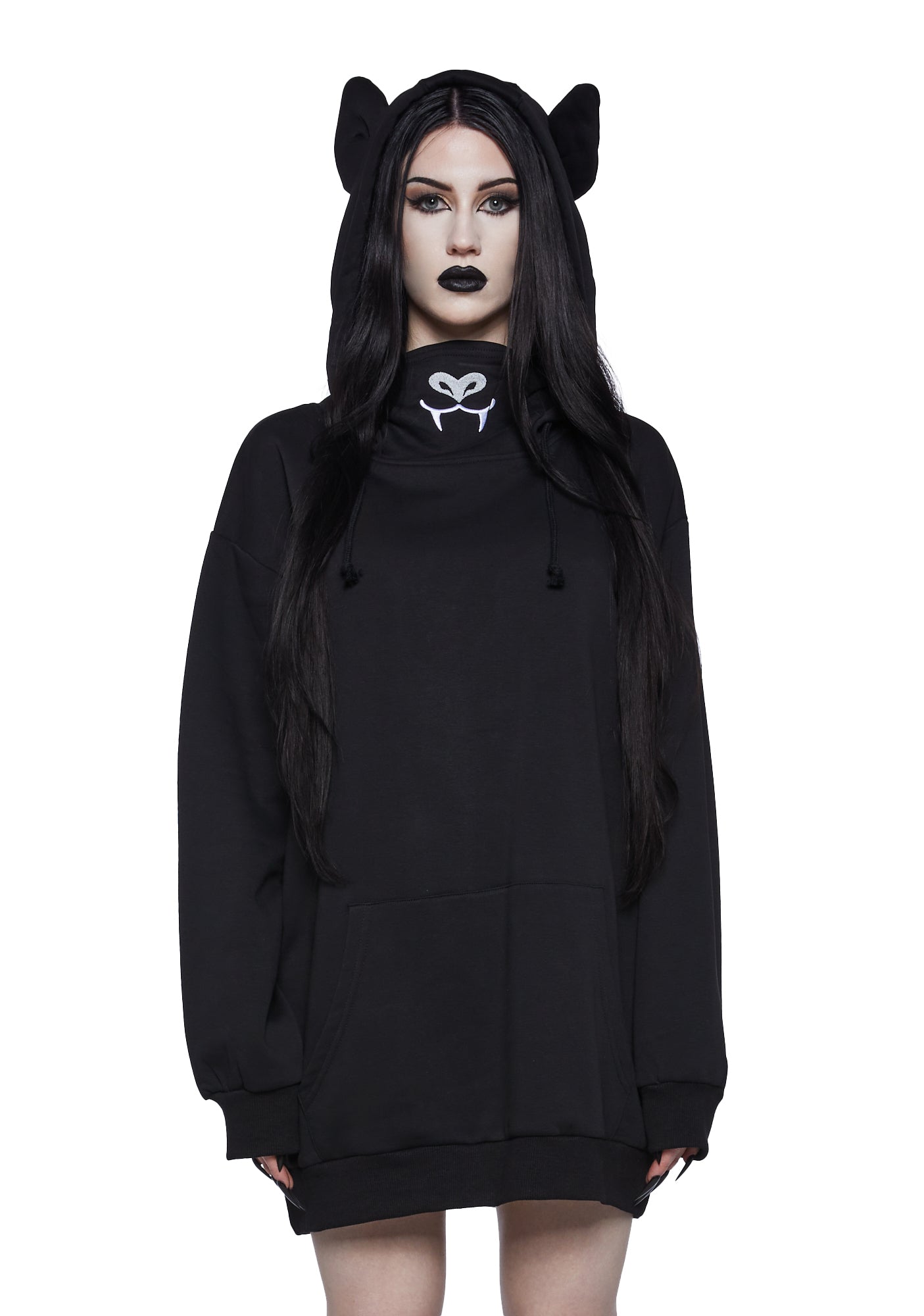 Trickz N Treatz Bat Mask Oversized Hoodie
