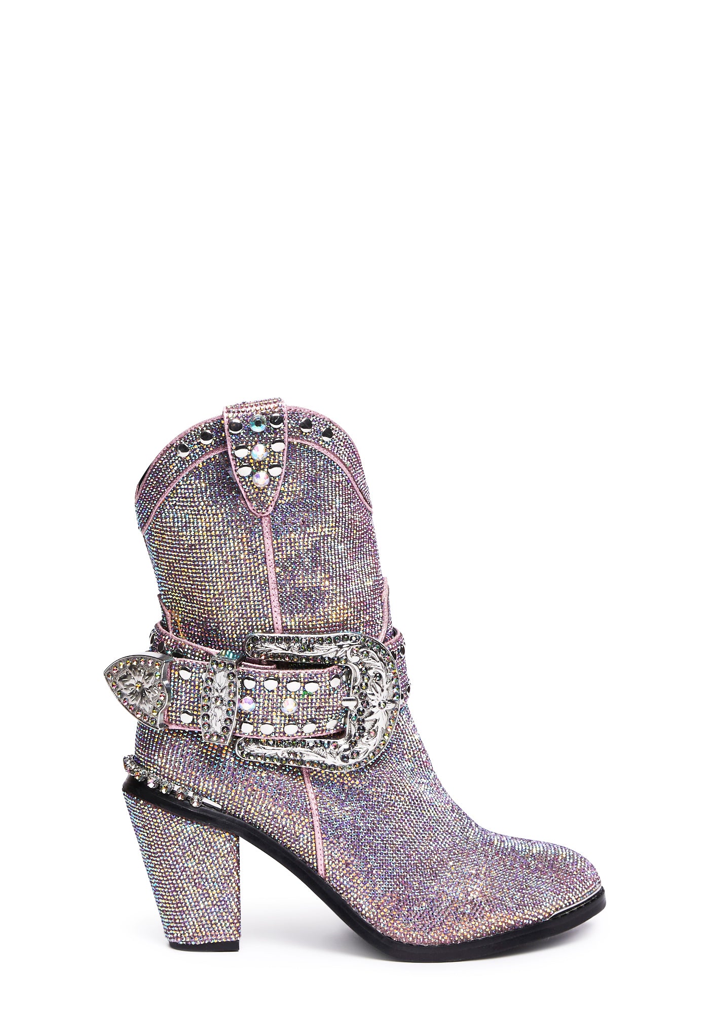 Club Exx Rhinestone Cowboy Boots - Purple – Dolls Kill