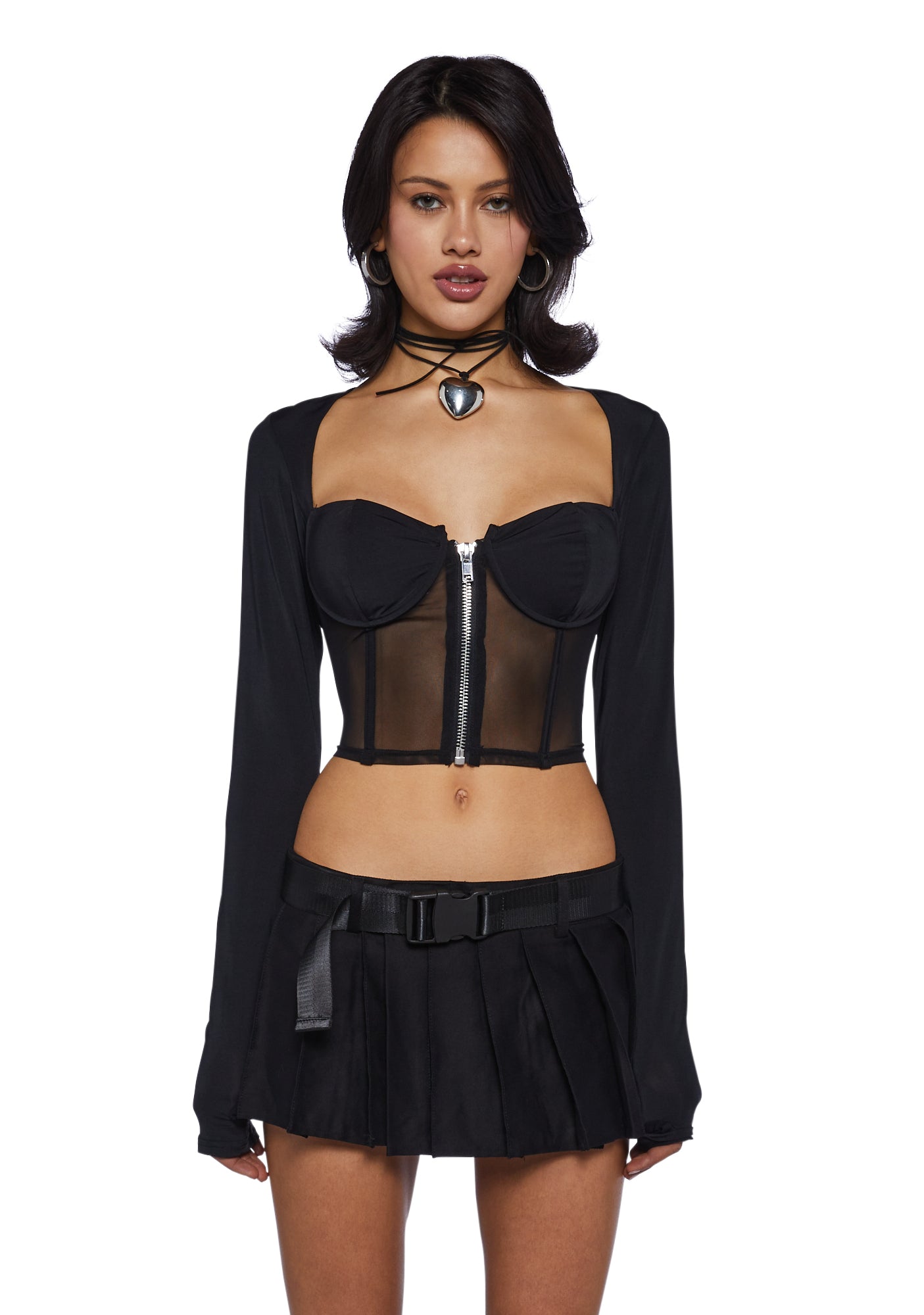 Mesh corset crop top new arrivals