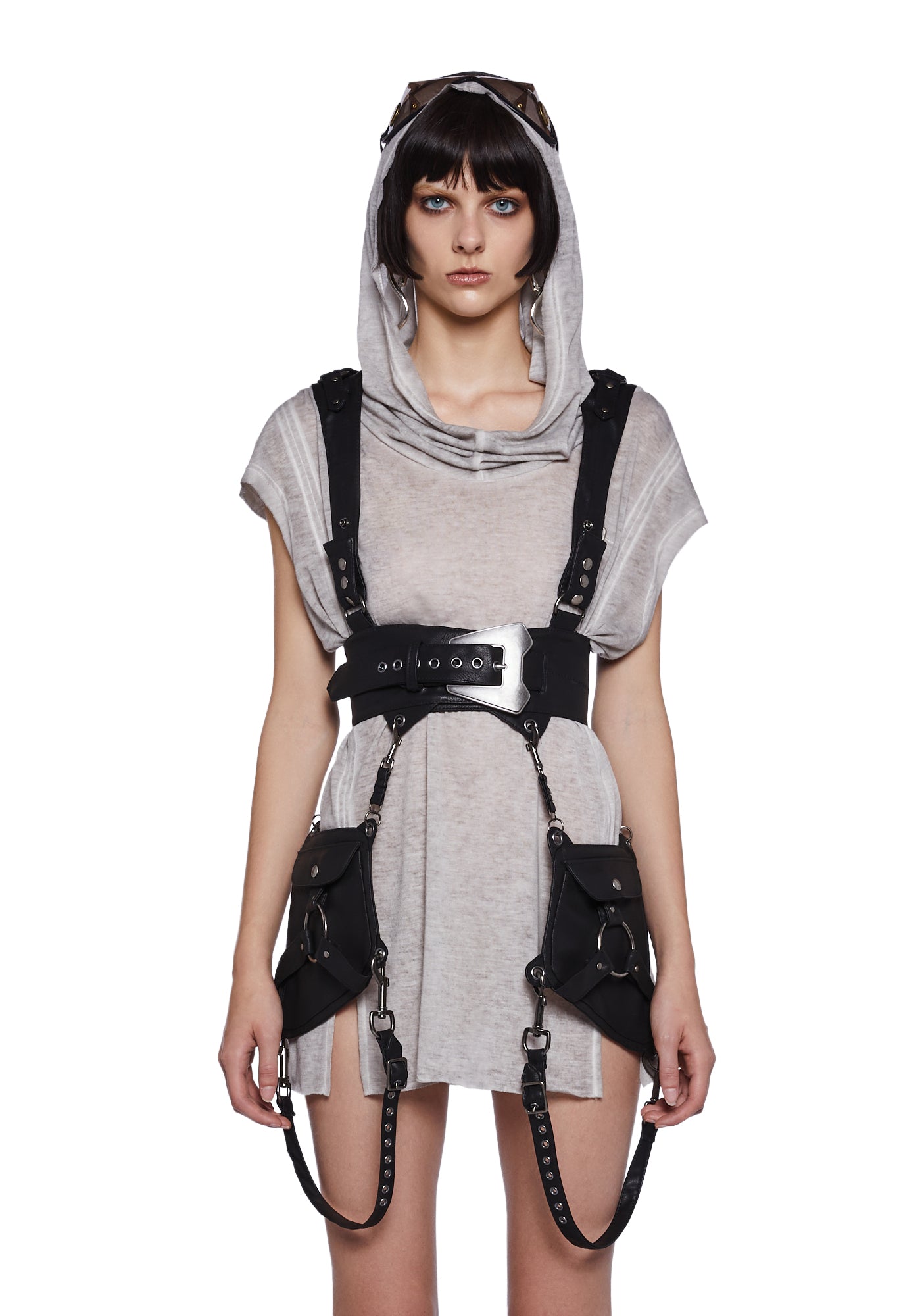 新品＊未使用＊UN3D BIG COLLAR FABRIC MIX VEST UN3D. BIG COLLAR FABRIC MIX VEST
