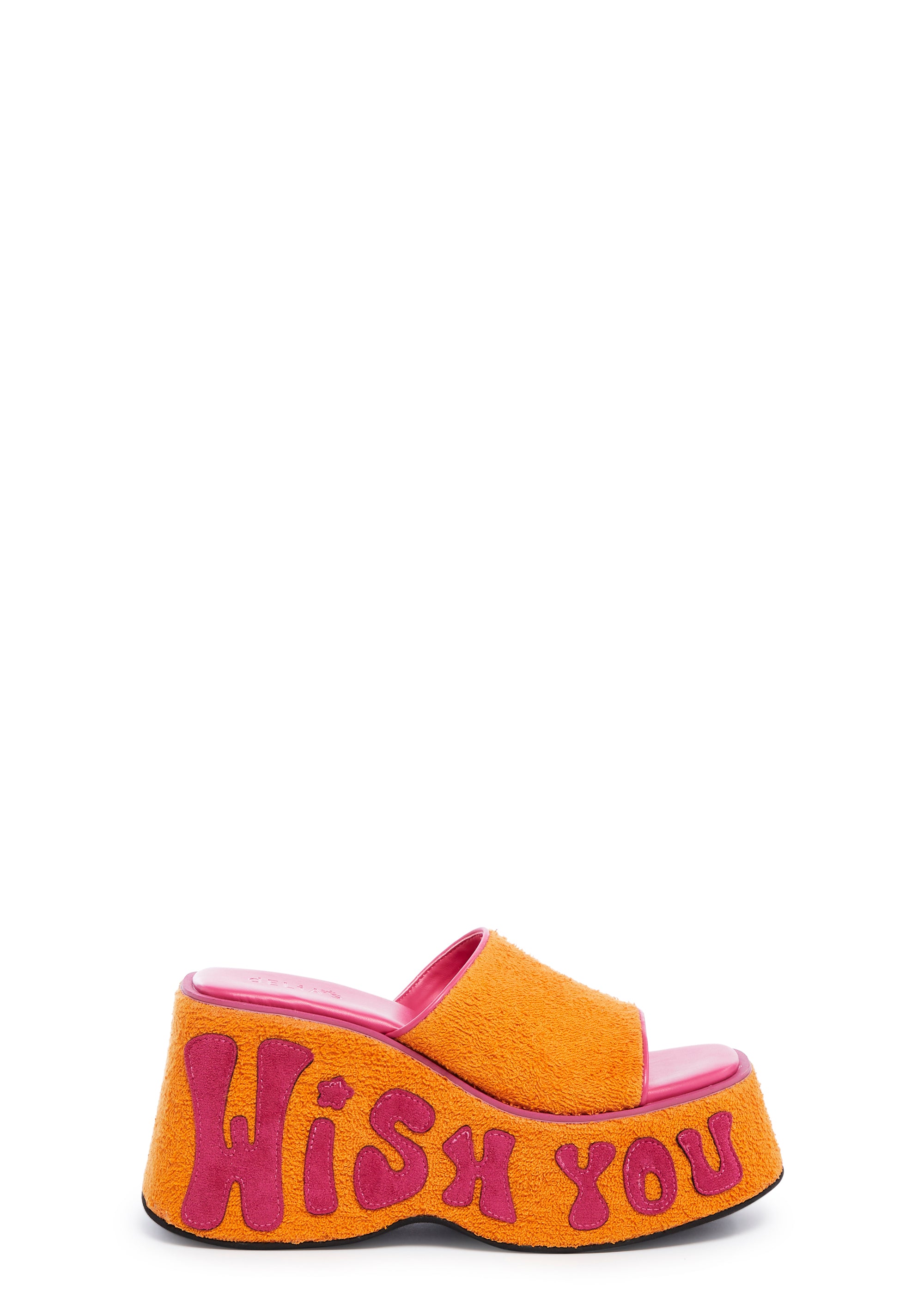 ホットなアイテム、ホットな節約 Delias Sandals Platform Here Were You Wish Terrycloth 靴