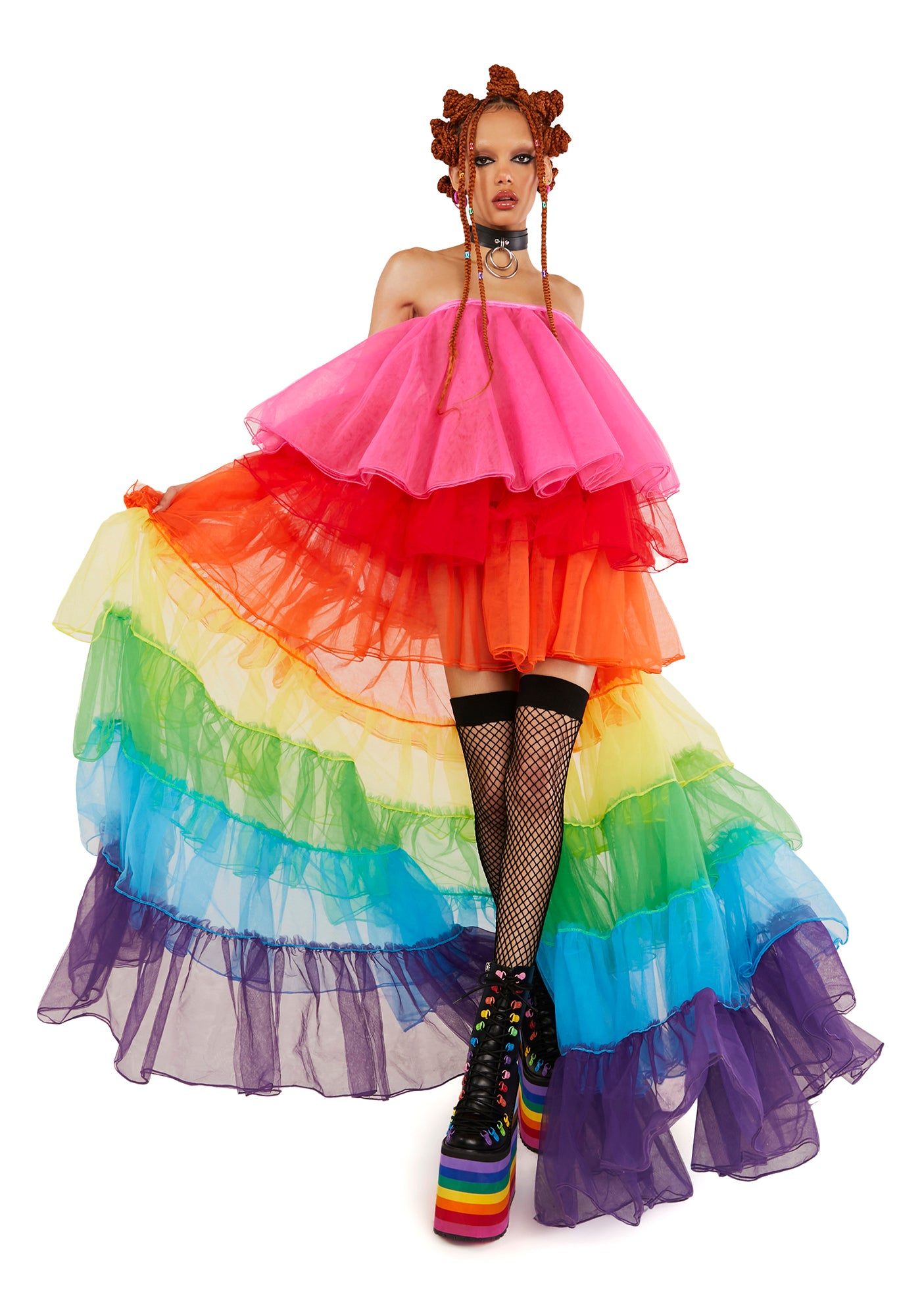 High low rainbow dress new arrivals