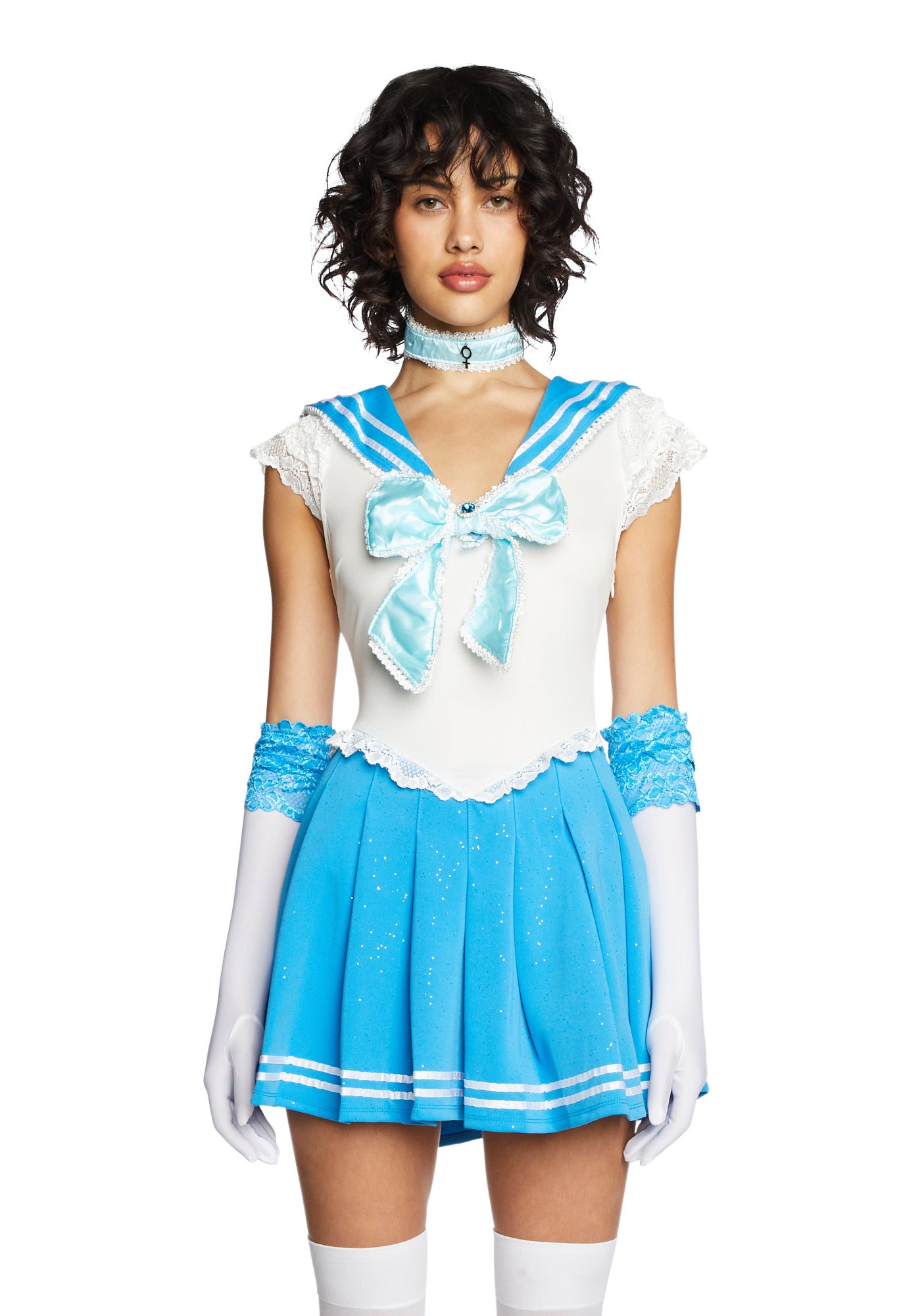 Sailor Moon Adult Costume | Mini Dress Costume Set - Blue