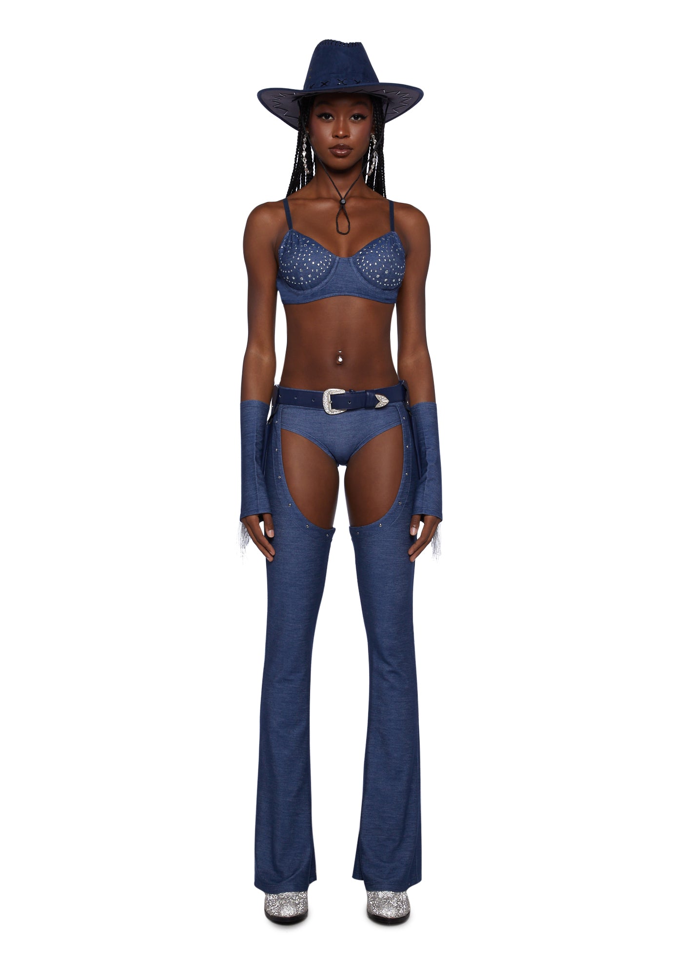 Trickz N' Treatz Cowboy Giddy Up Costume Set Blue – Dolls Kill