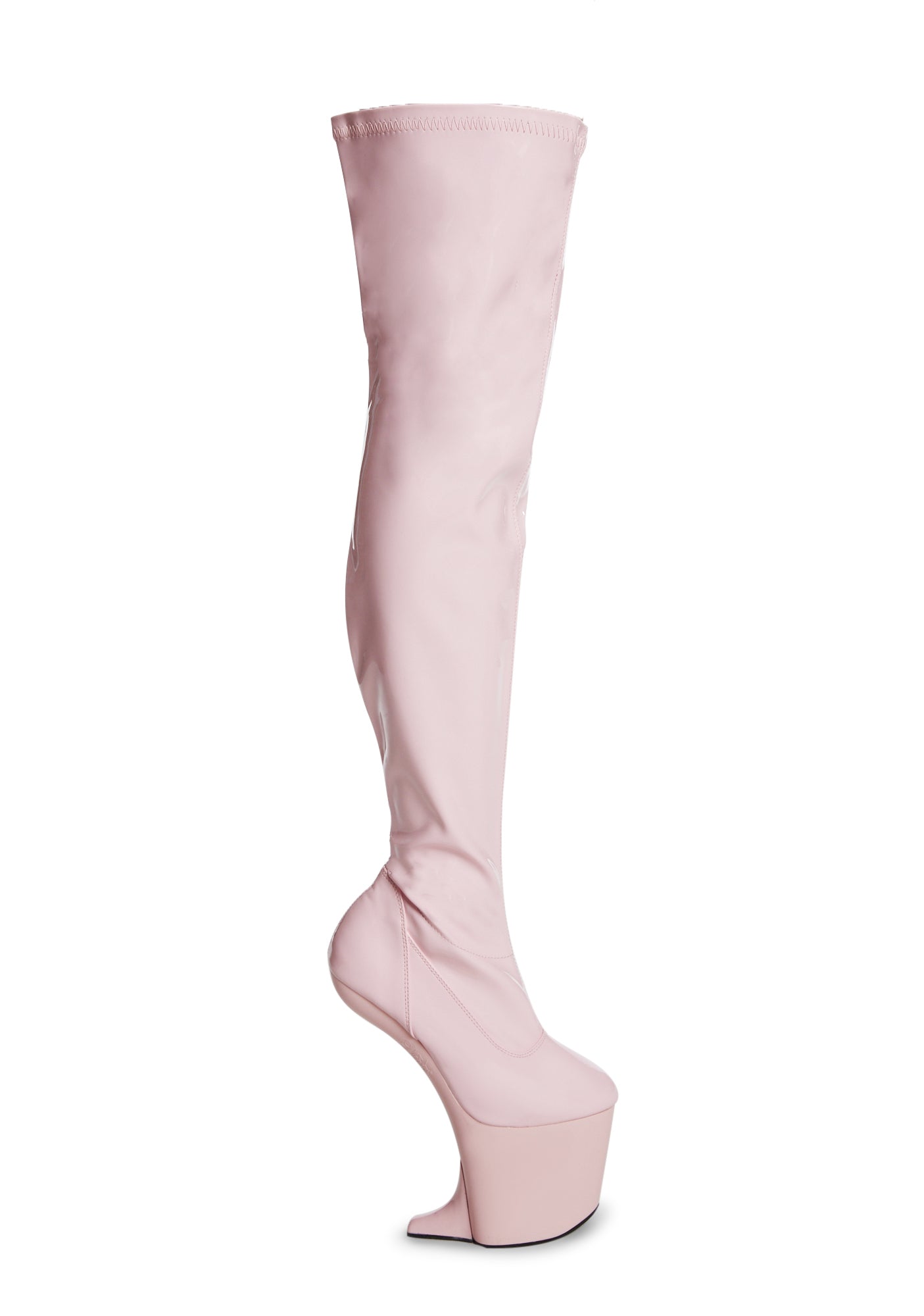 Pink thigh high platform boots online