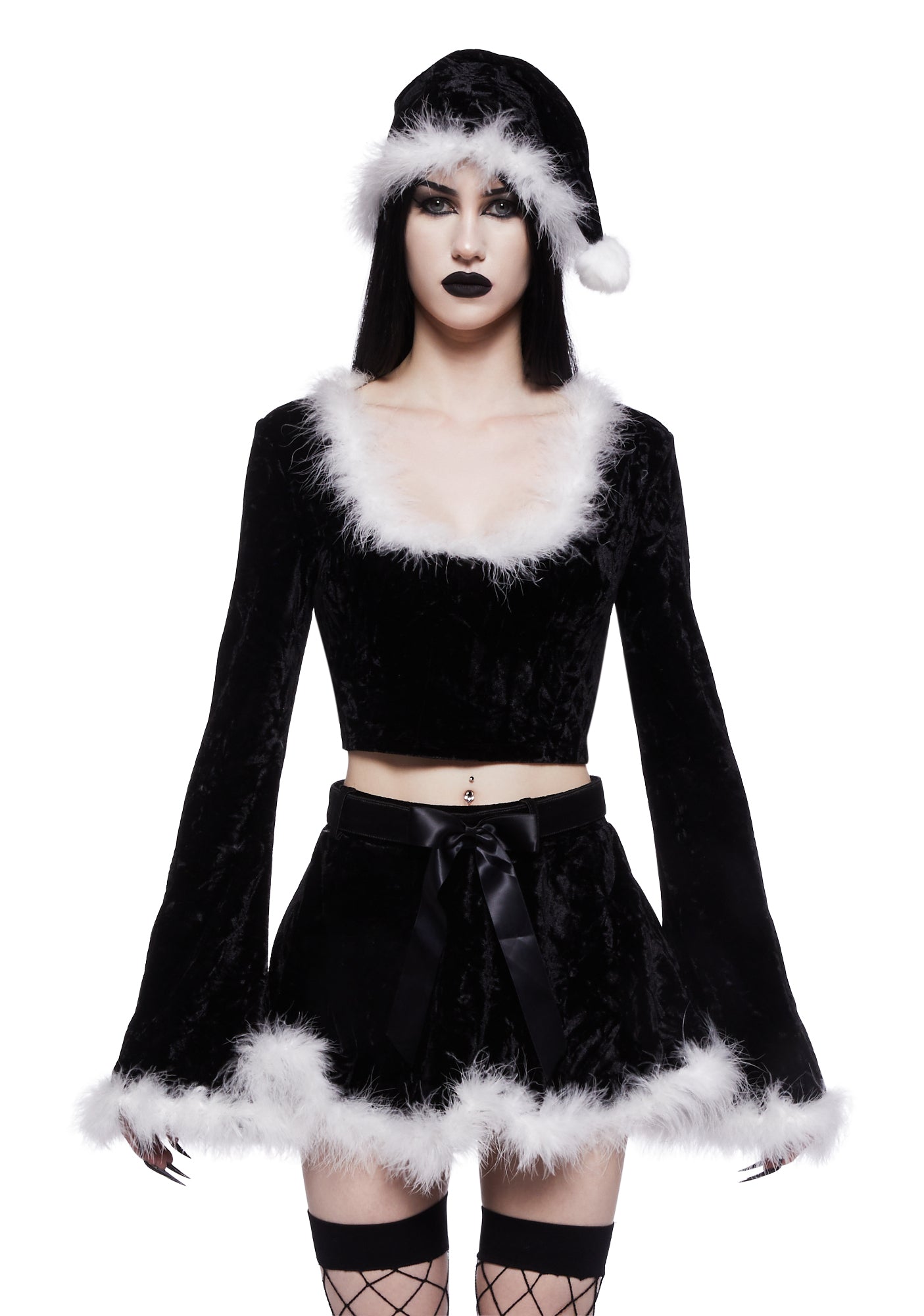 Black shop santa dress