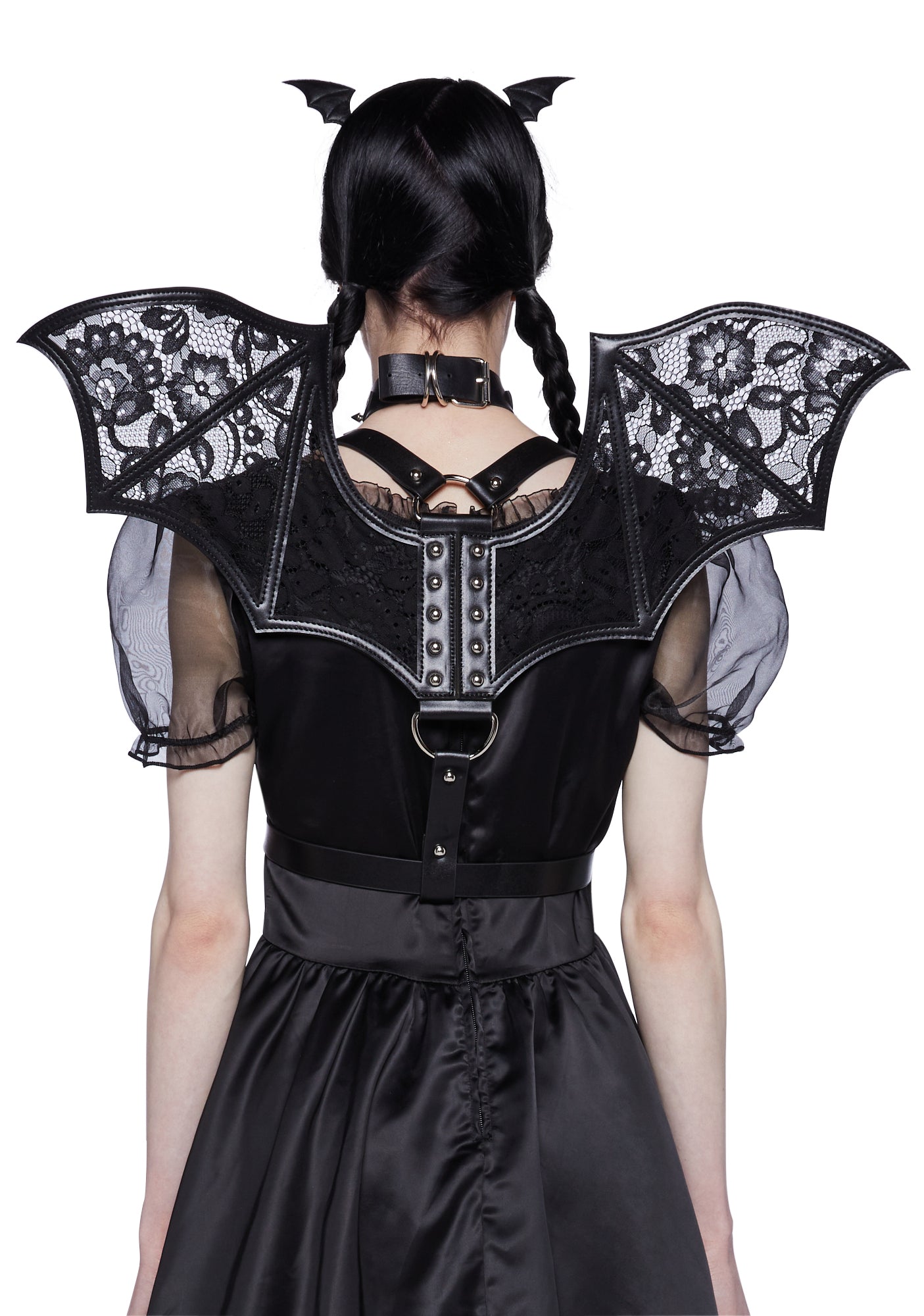 Trickz N' Treatz Sheer Lace Bat Wing Harness - Black – Dolls