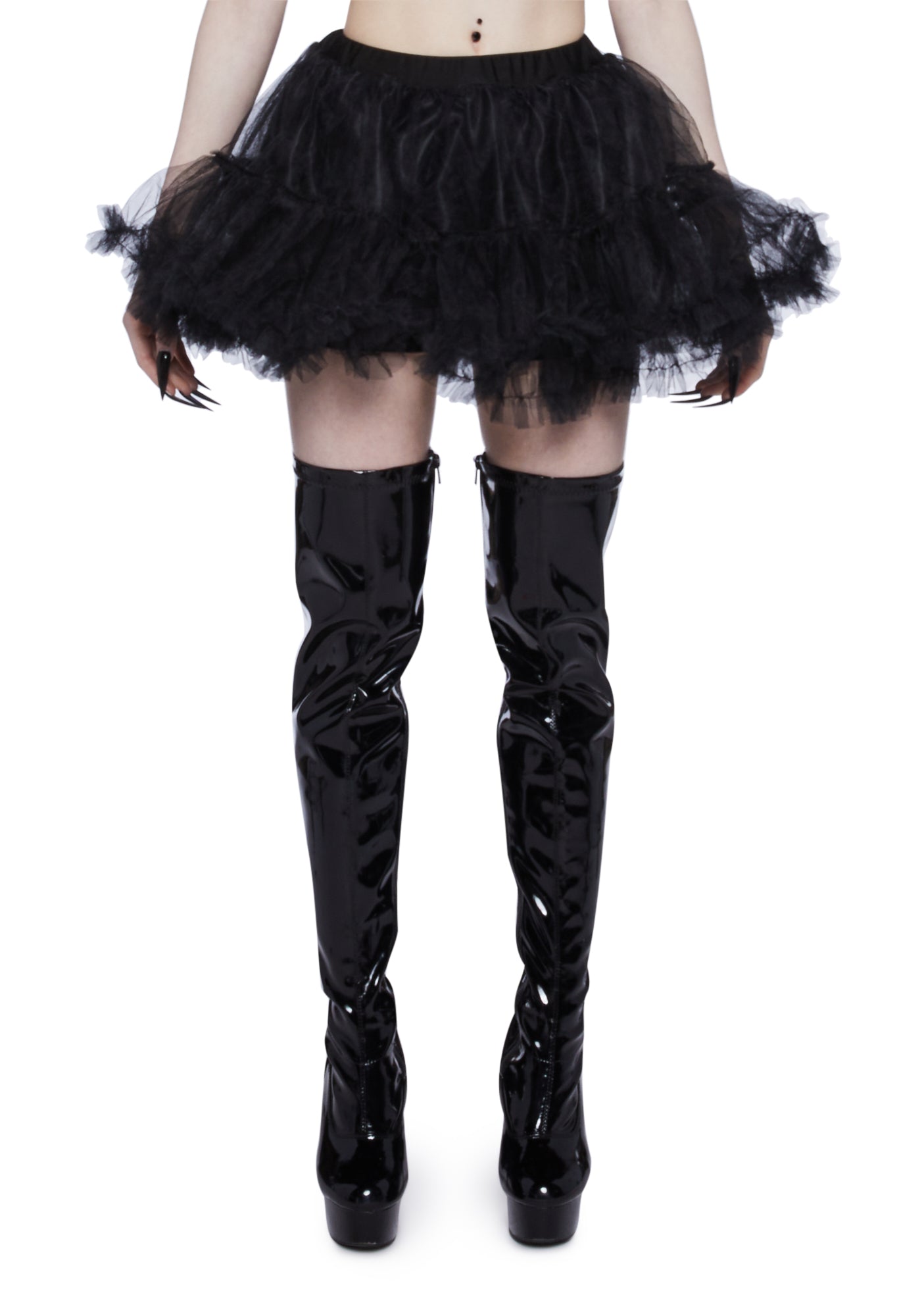 Trickz N Treatz Tutu Tulle Mini Skirt Black Dolls Kill