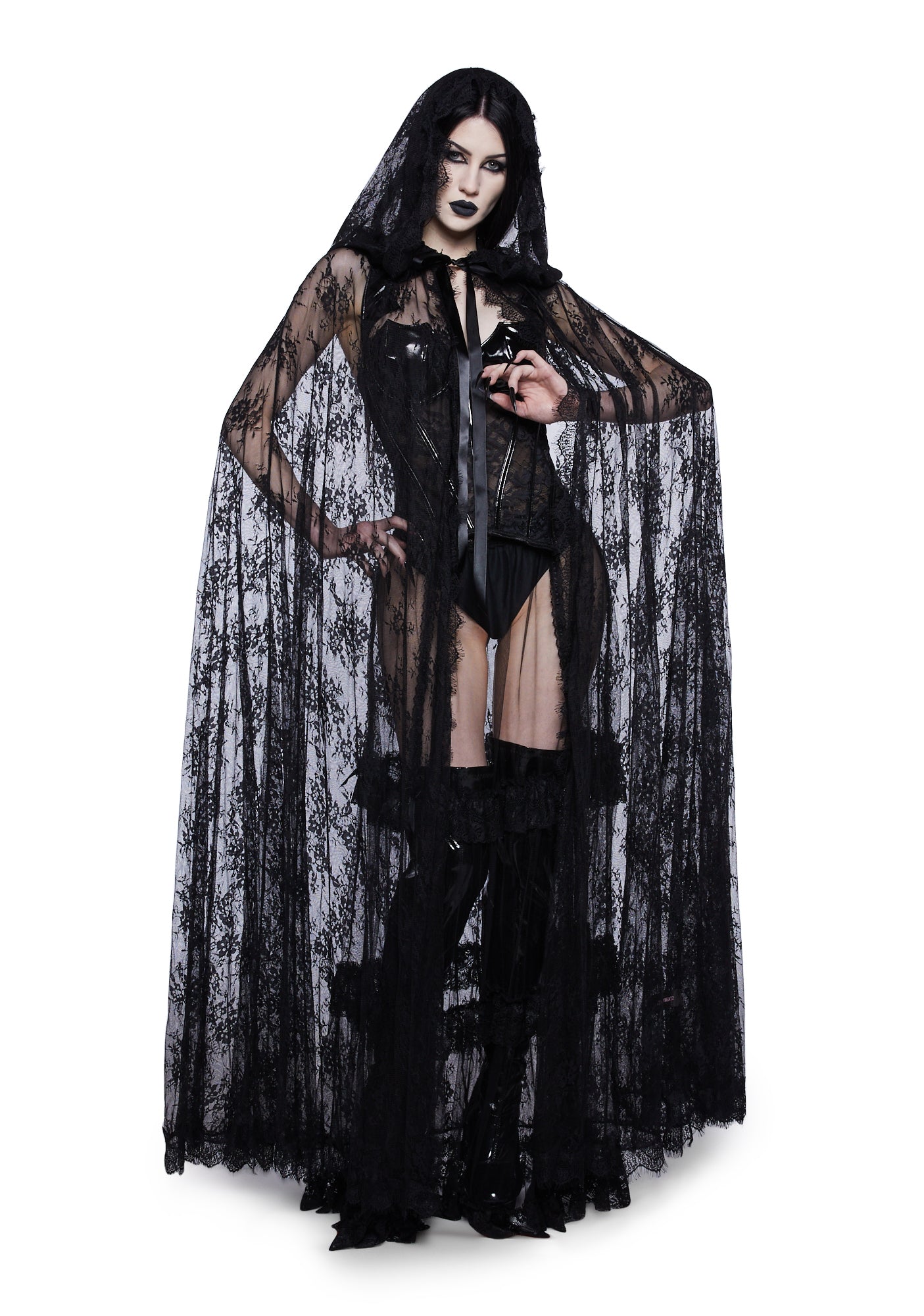 Black lace cloak store