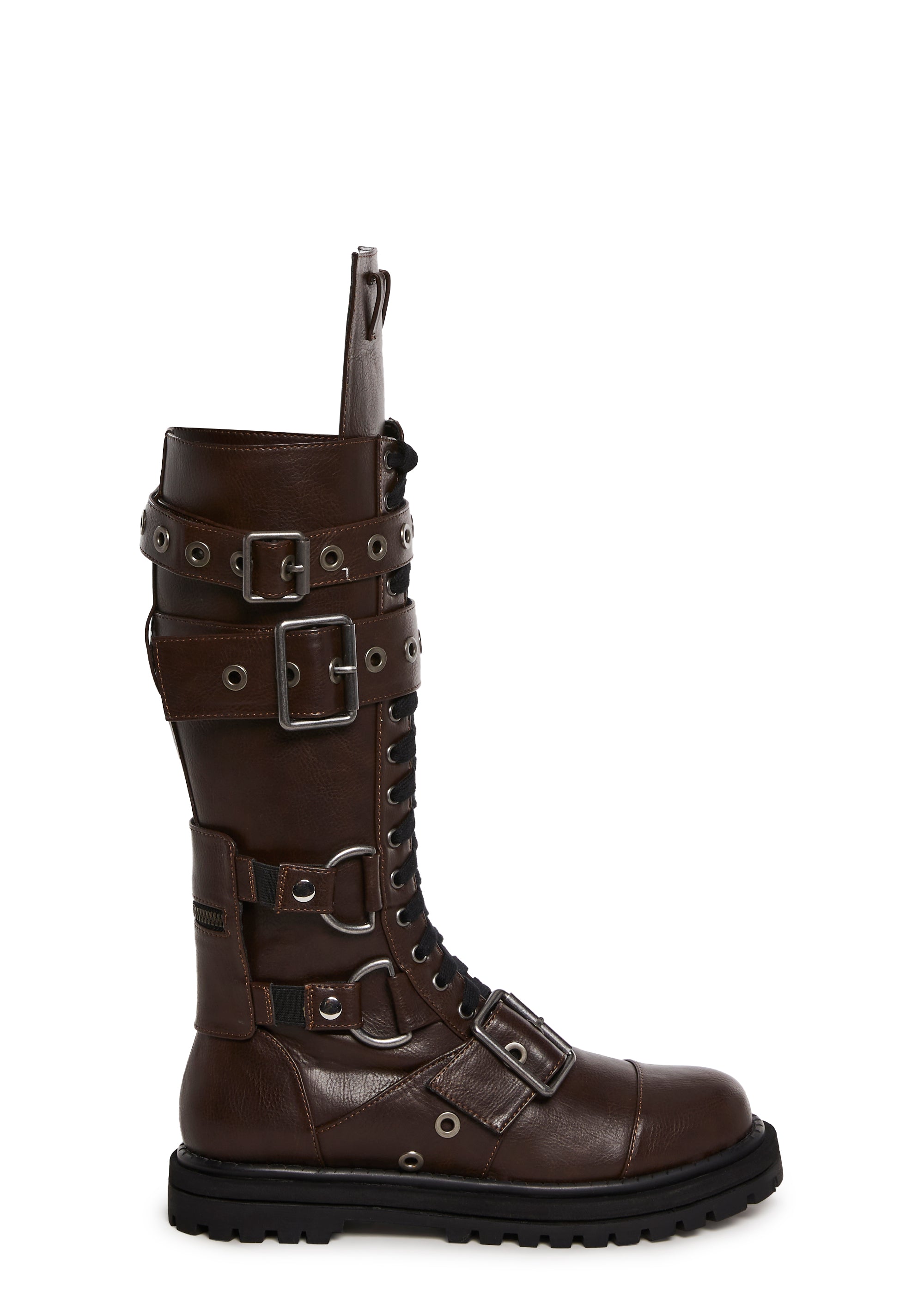 靴 Dark Aged Buckle Combat Boots Dark Aged Buckle Combat Boots Black Combat Boots For Men