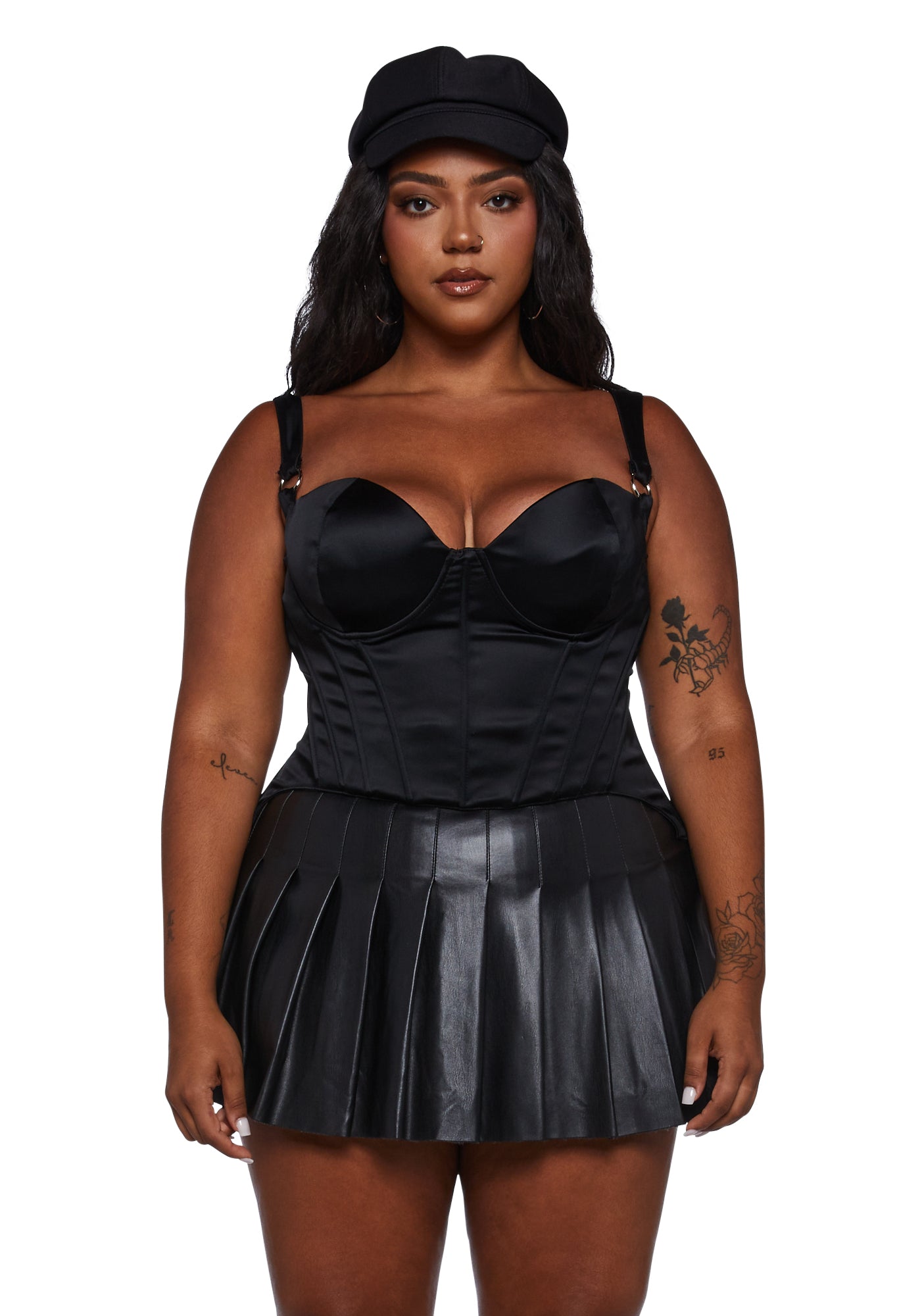 Poster Grl Plus Size Boned Padded Bustier Crop Top - Black – Dolls Kill