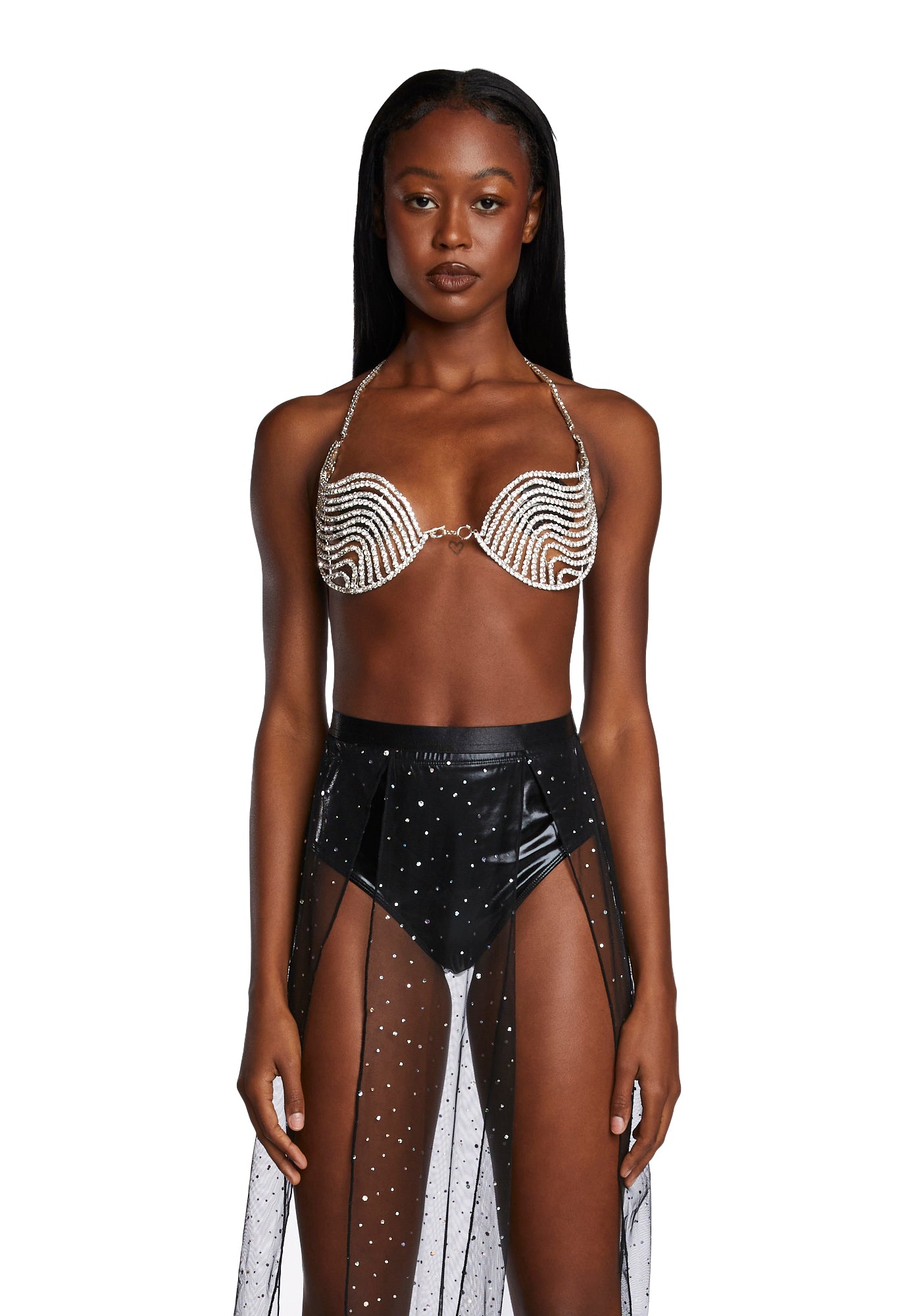 Shimmering Splendor Chain Bra – Dolls Kill