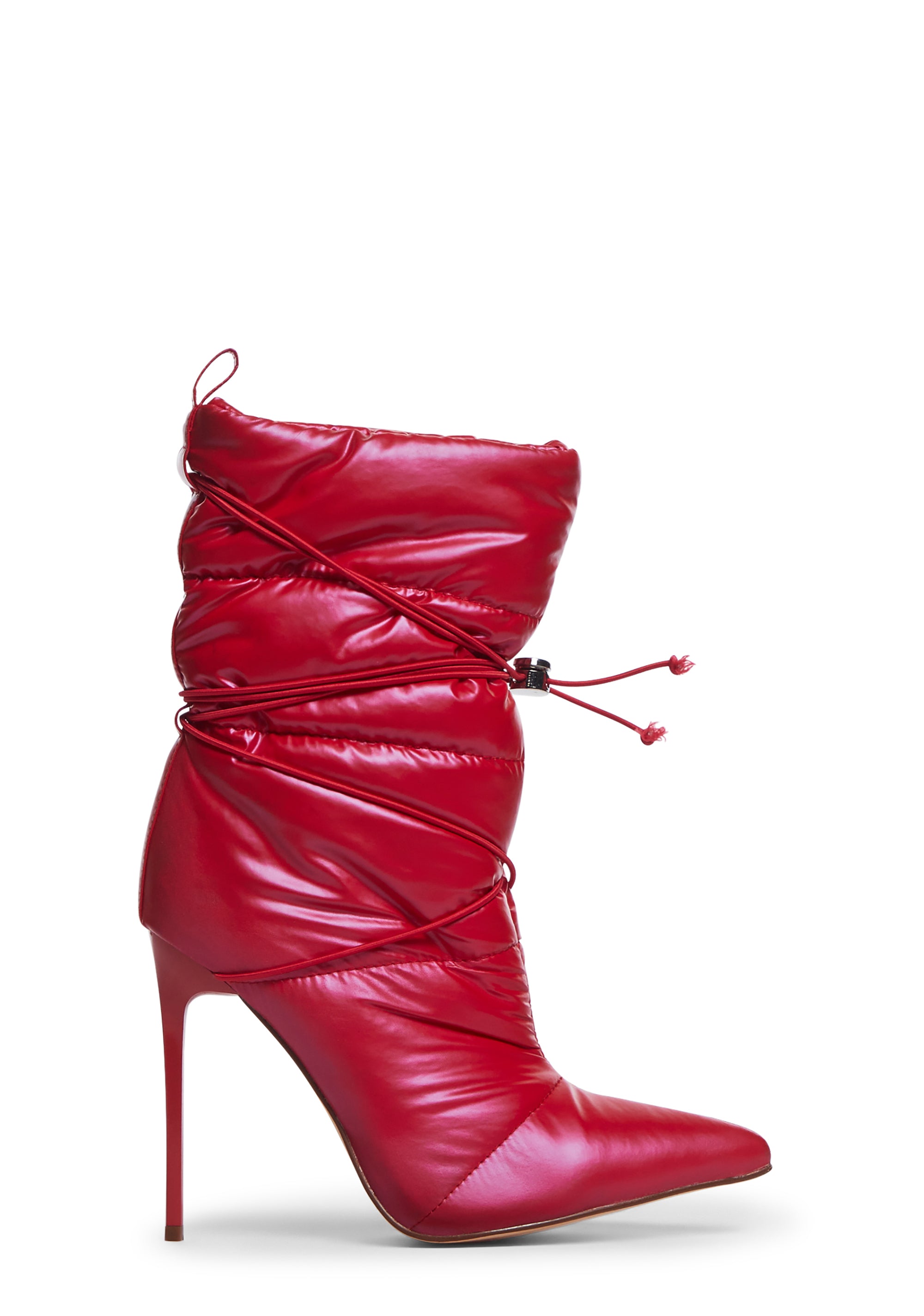 Puffer high heel boots cheap