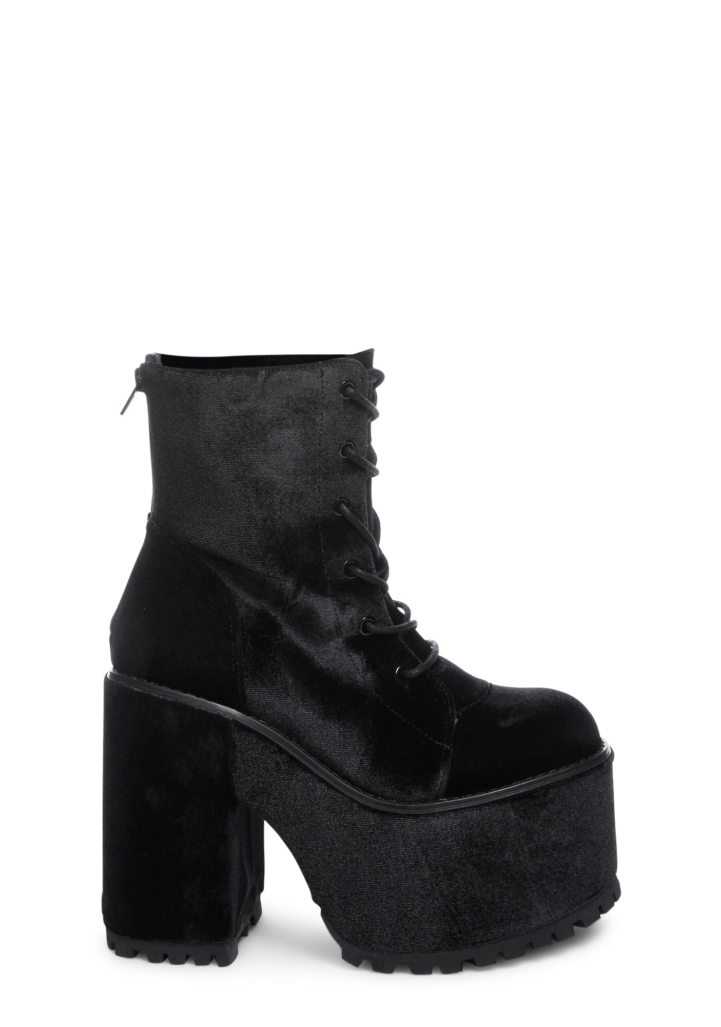 Velvet platform boots shop