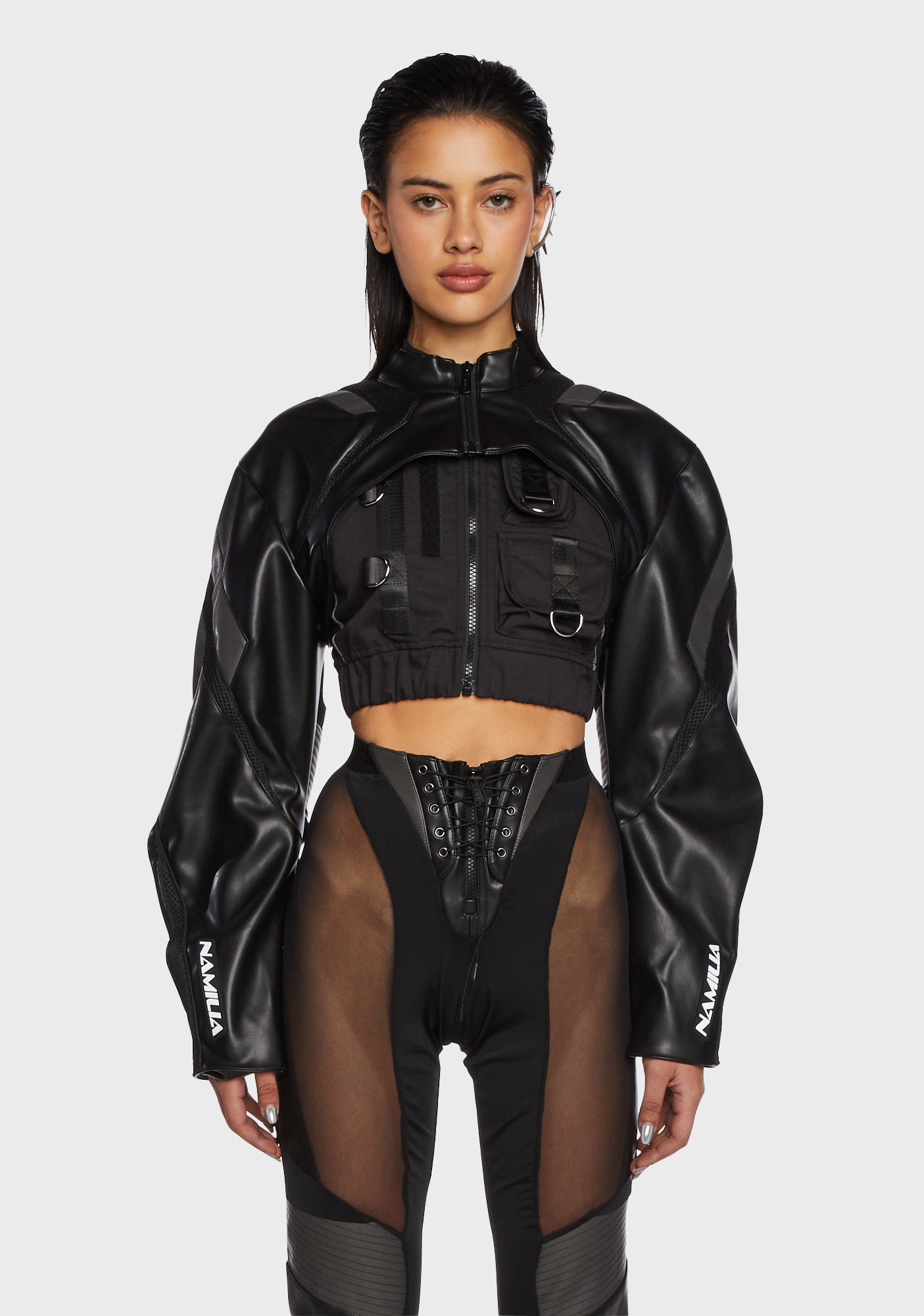 Namilia Shrug Moto Jacket - Black – Dolls Kill