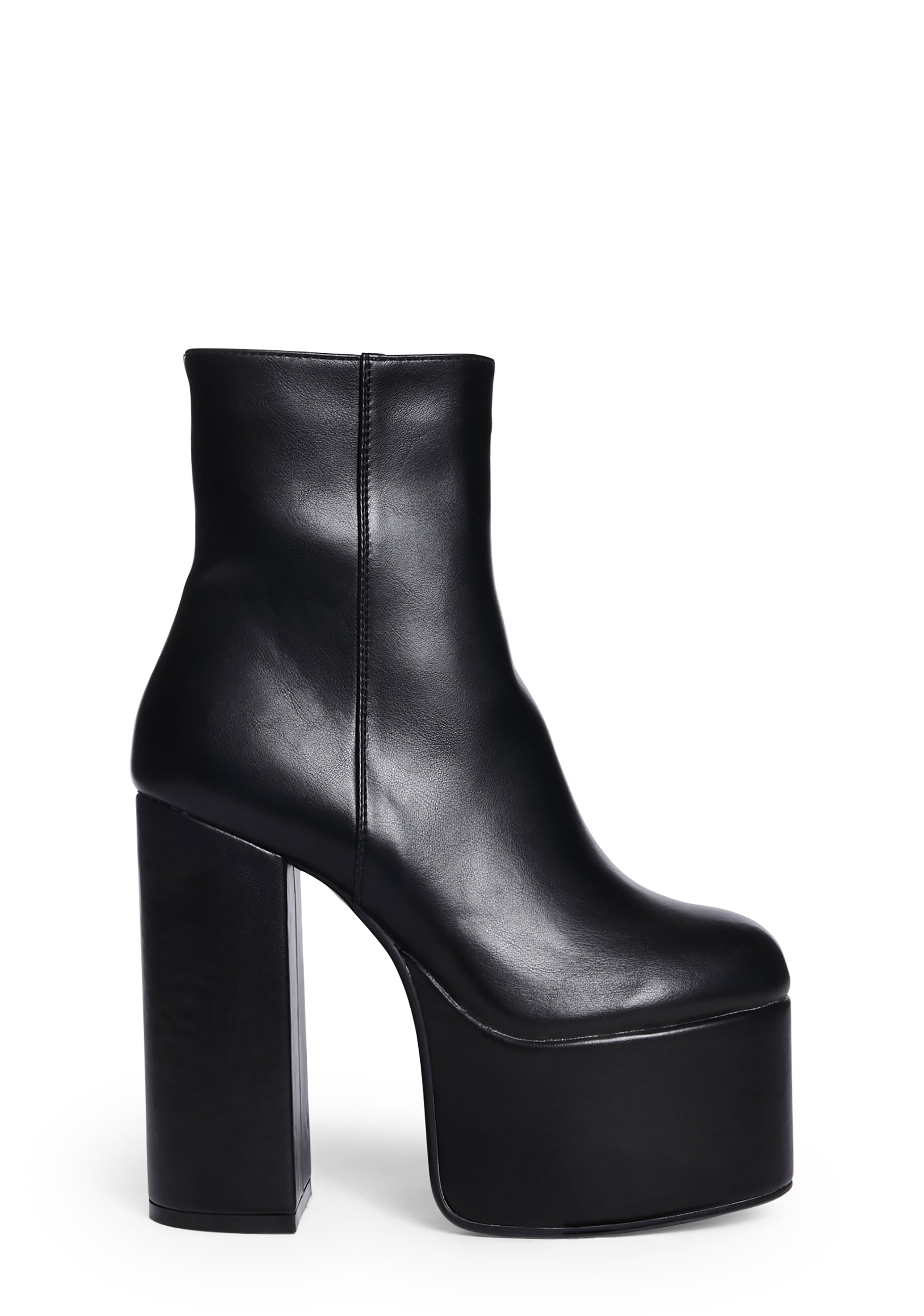 Lamoda Platform Heel Ankle Boots - Black – Dolls Kill