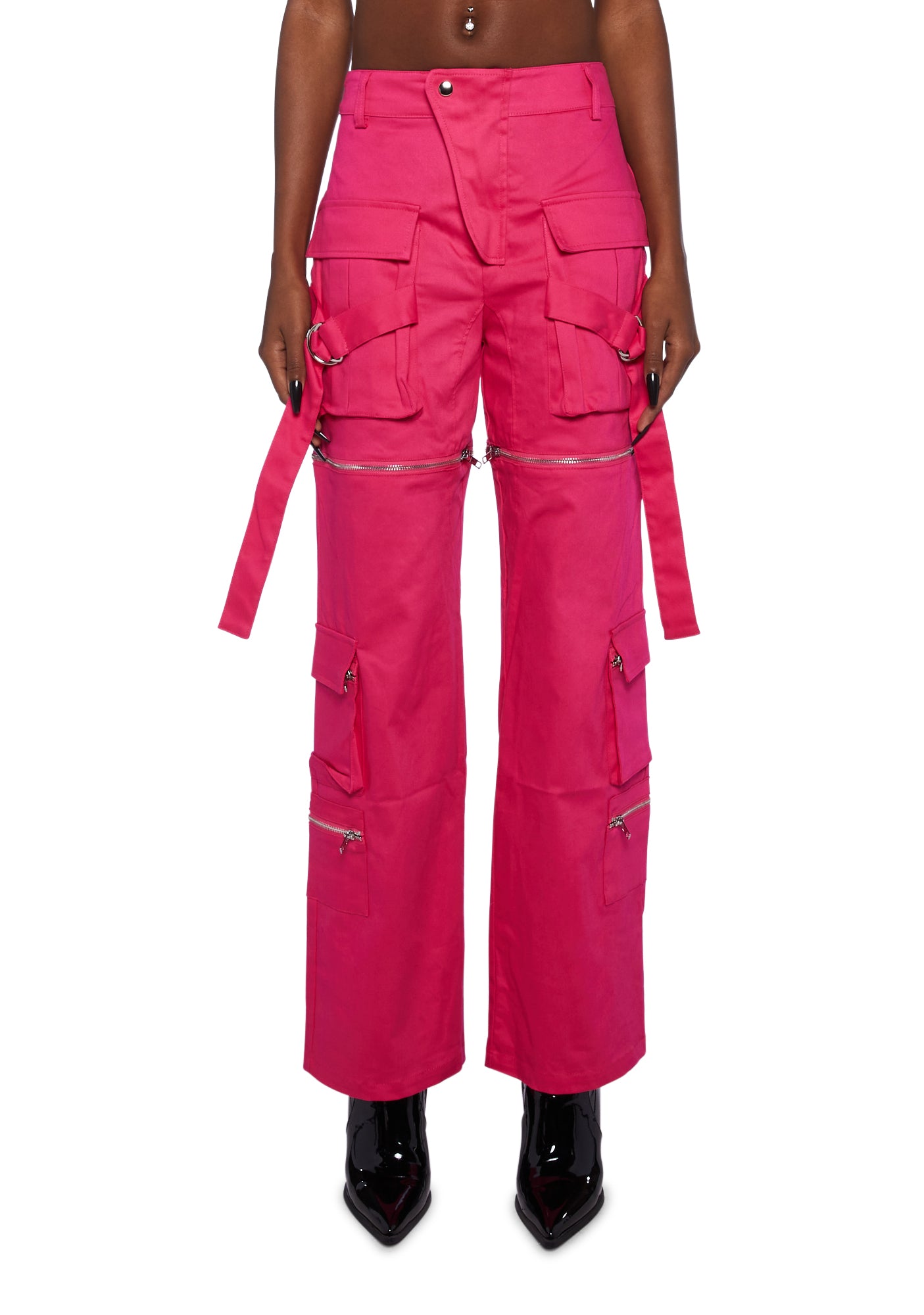 Poster Grl Zip Away Cargo Pants - Pink