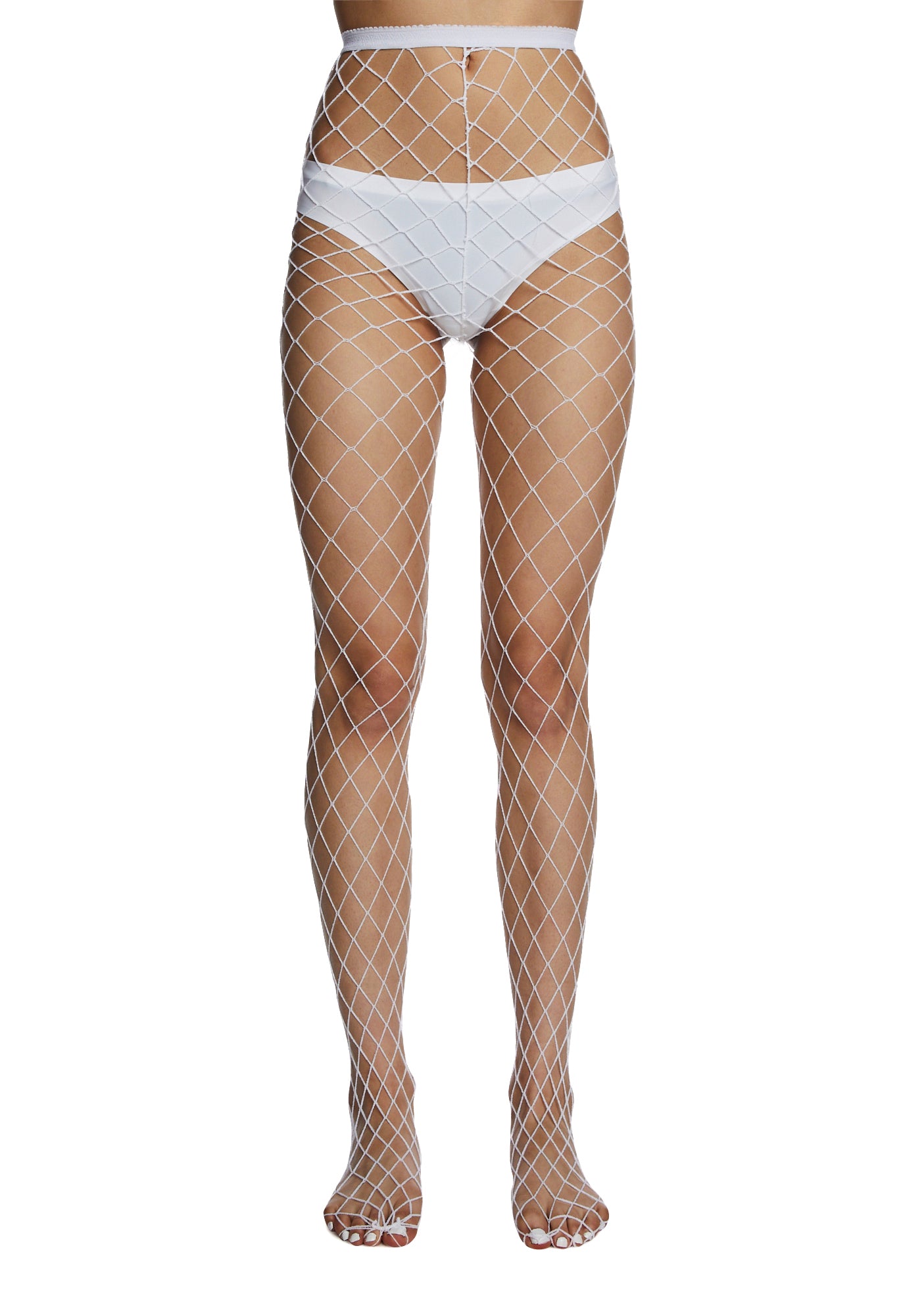 Diamond Fishnet Tights - White – Dolls Kill