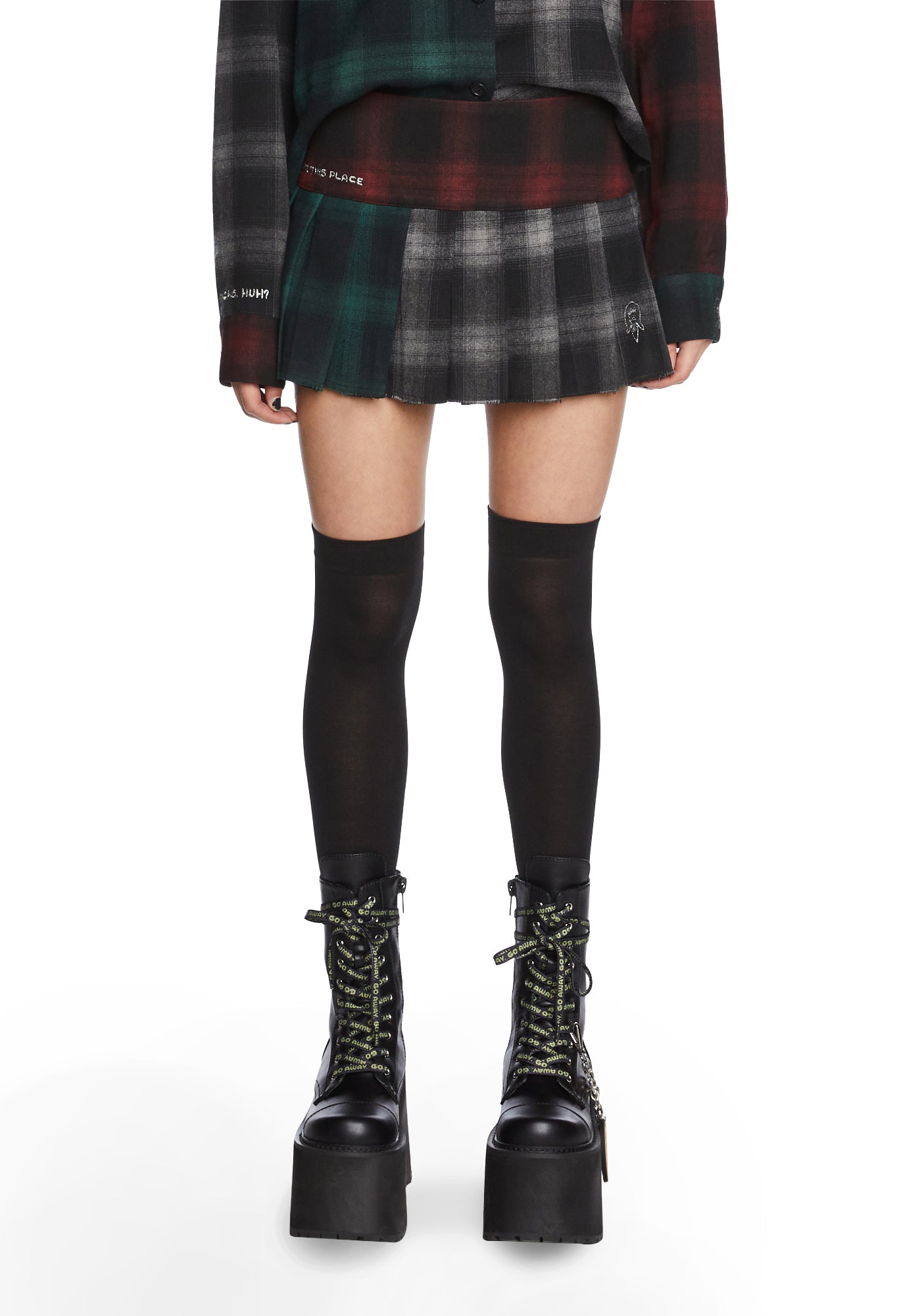 Pleated plaid mini outlet skirt 7 little words