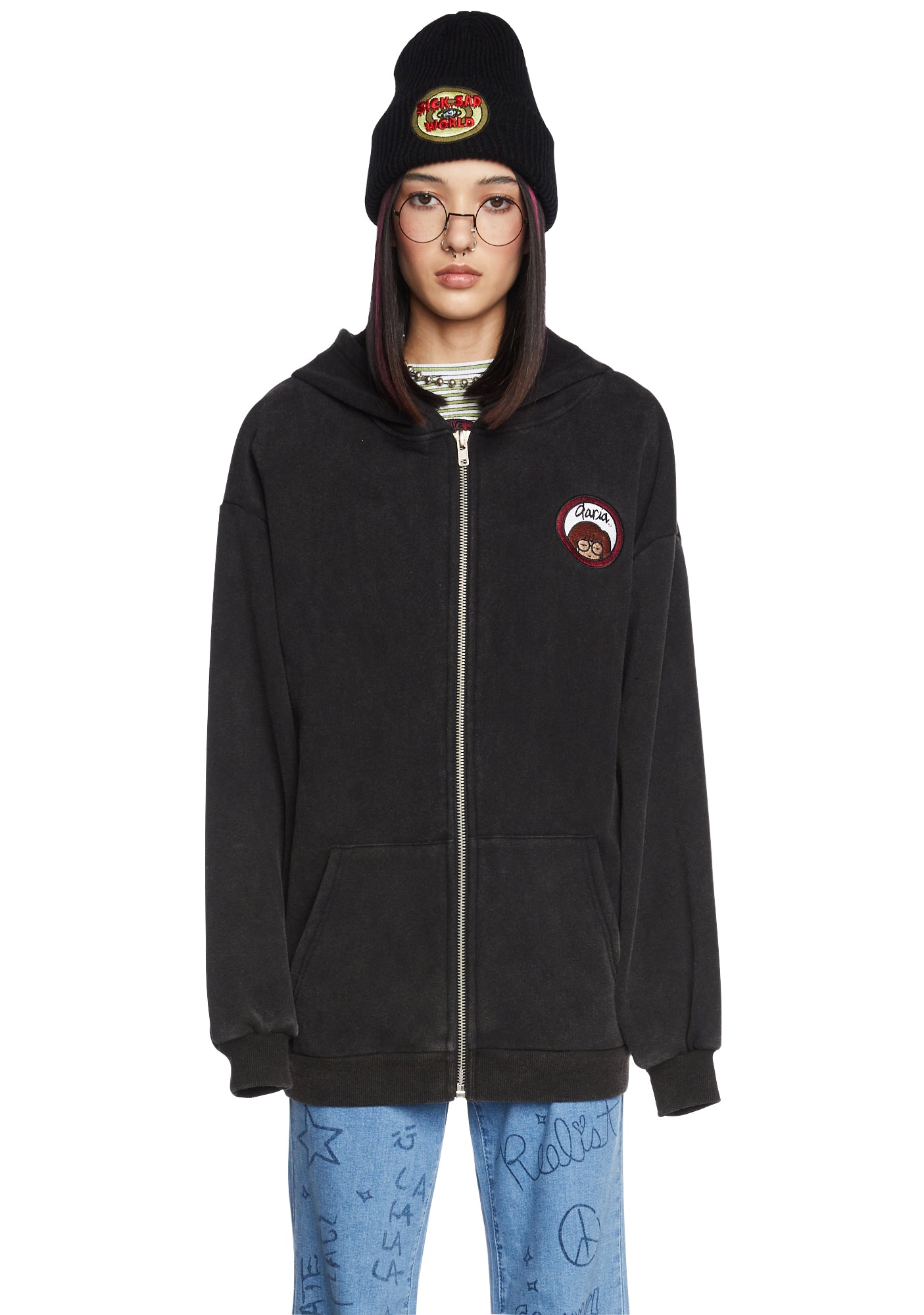 Dolls Kill x Daria I Hated Everything Before It Was Cool Hoodie - Gray