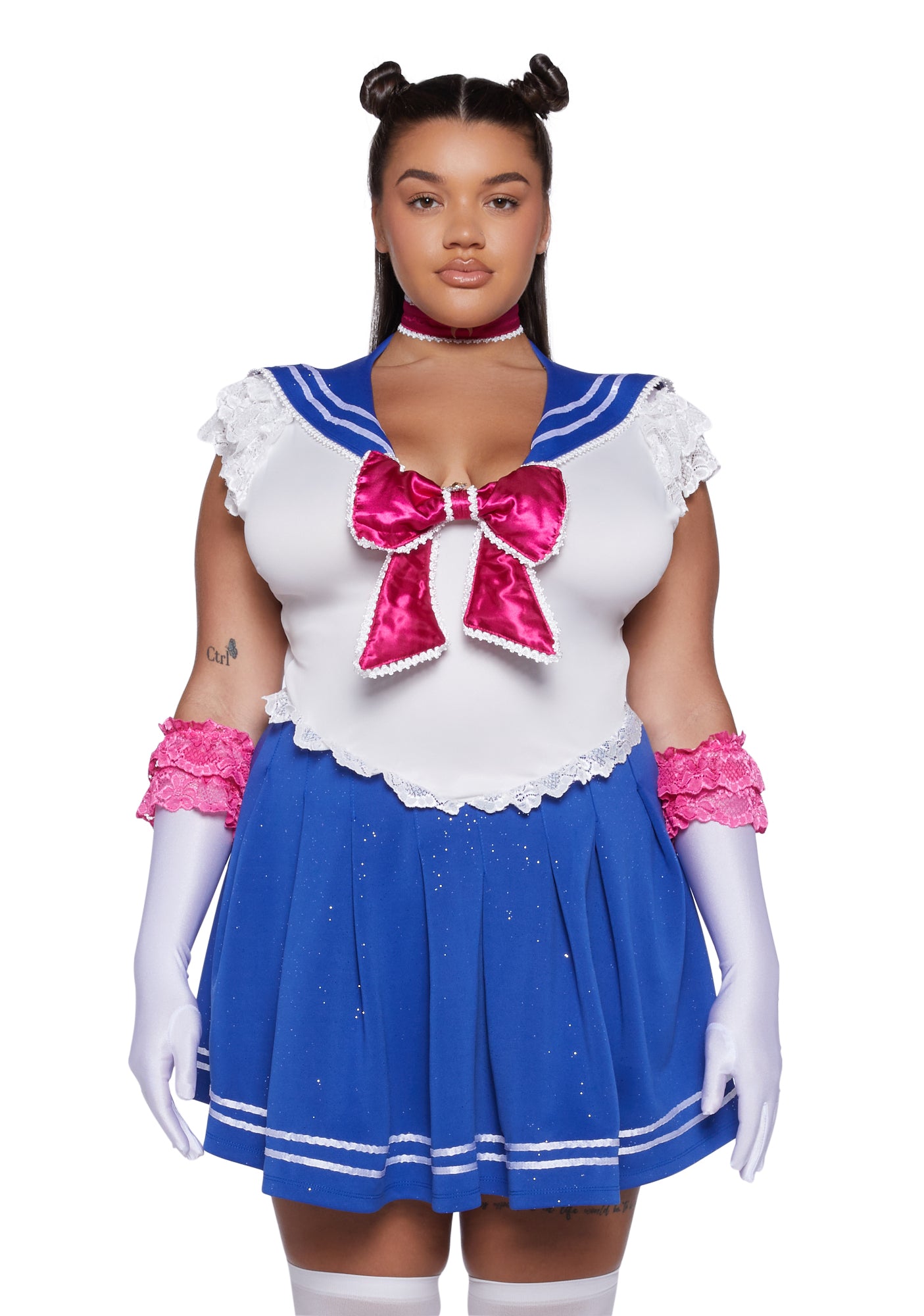 Plus Size Space Sailor Moon Sexy Womans Halloween Costume White