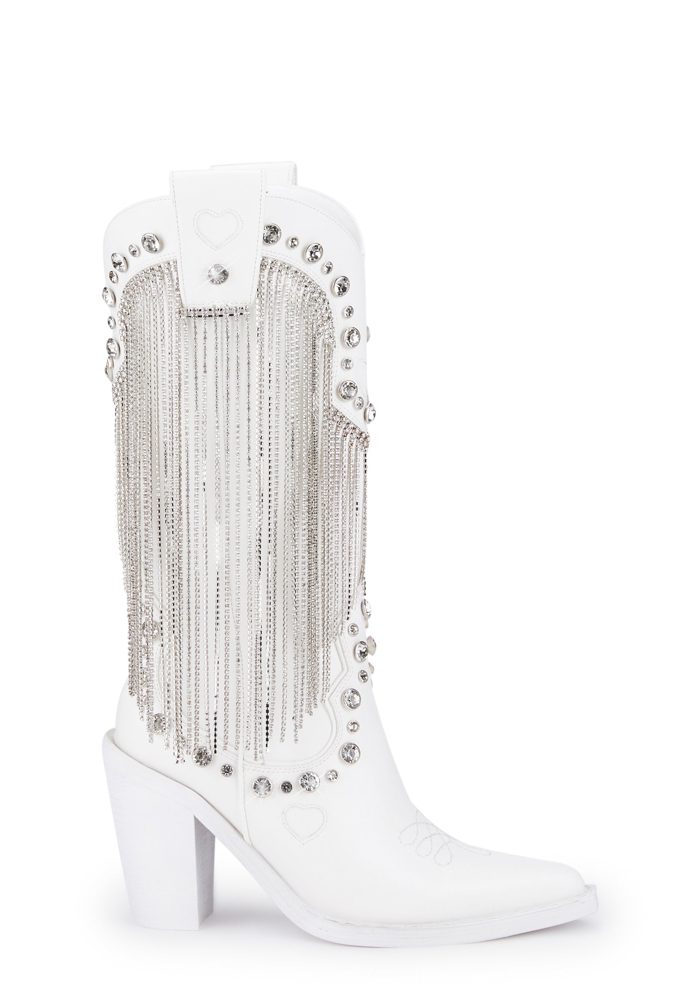 Present Perfect Cowboy Boots - White