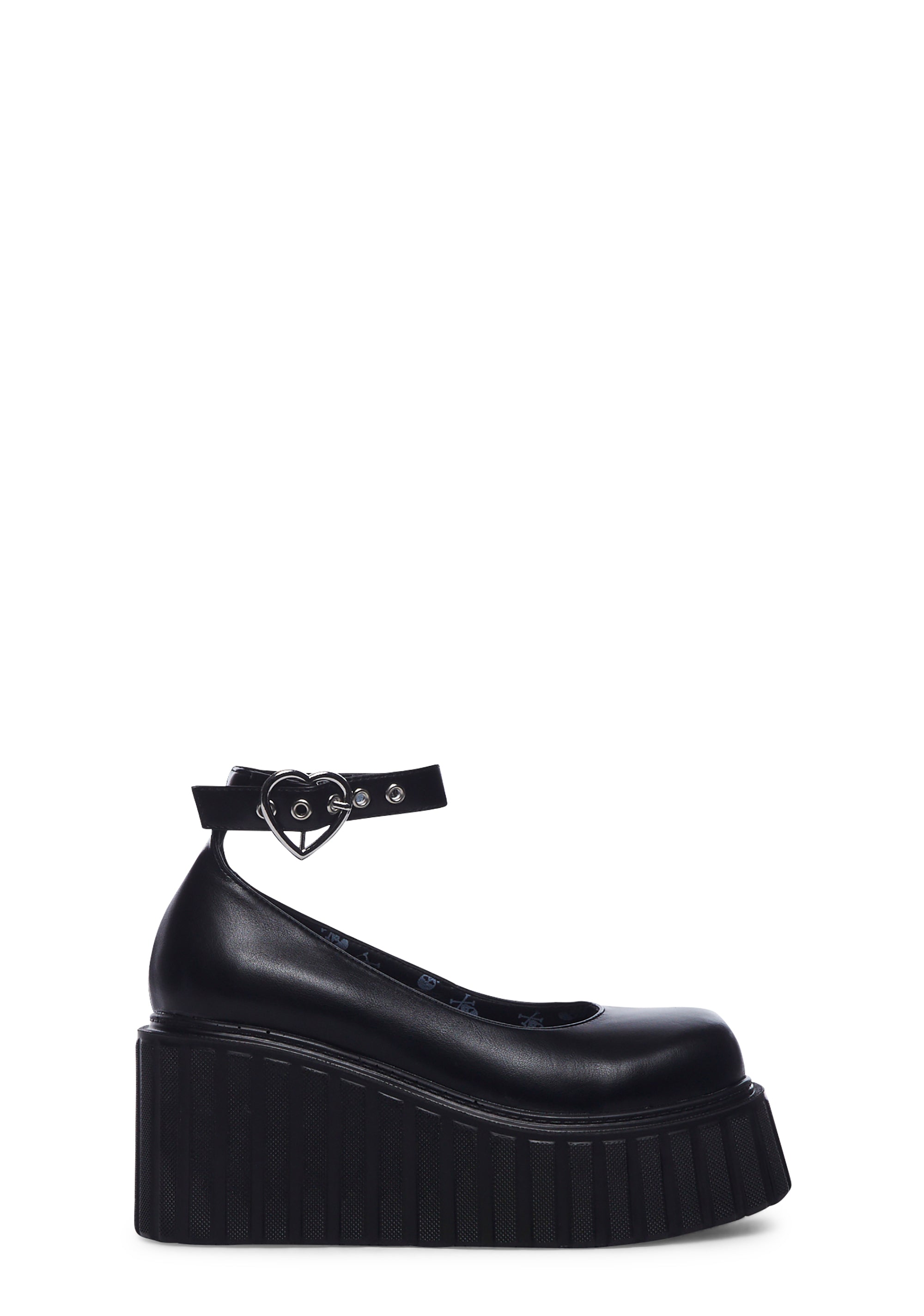 Lamoda Platform Buckle Creepers Black – Dolls Kill