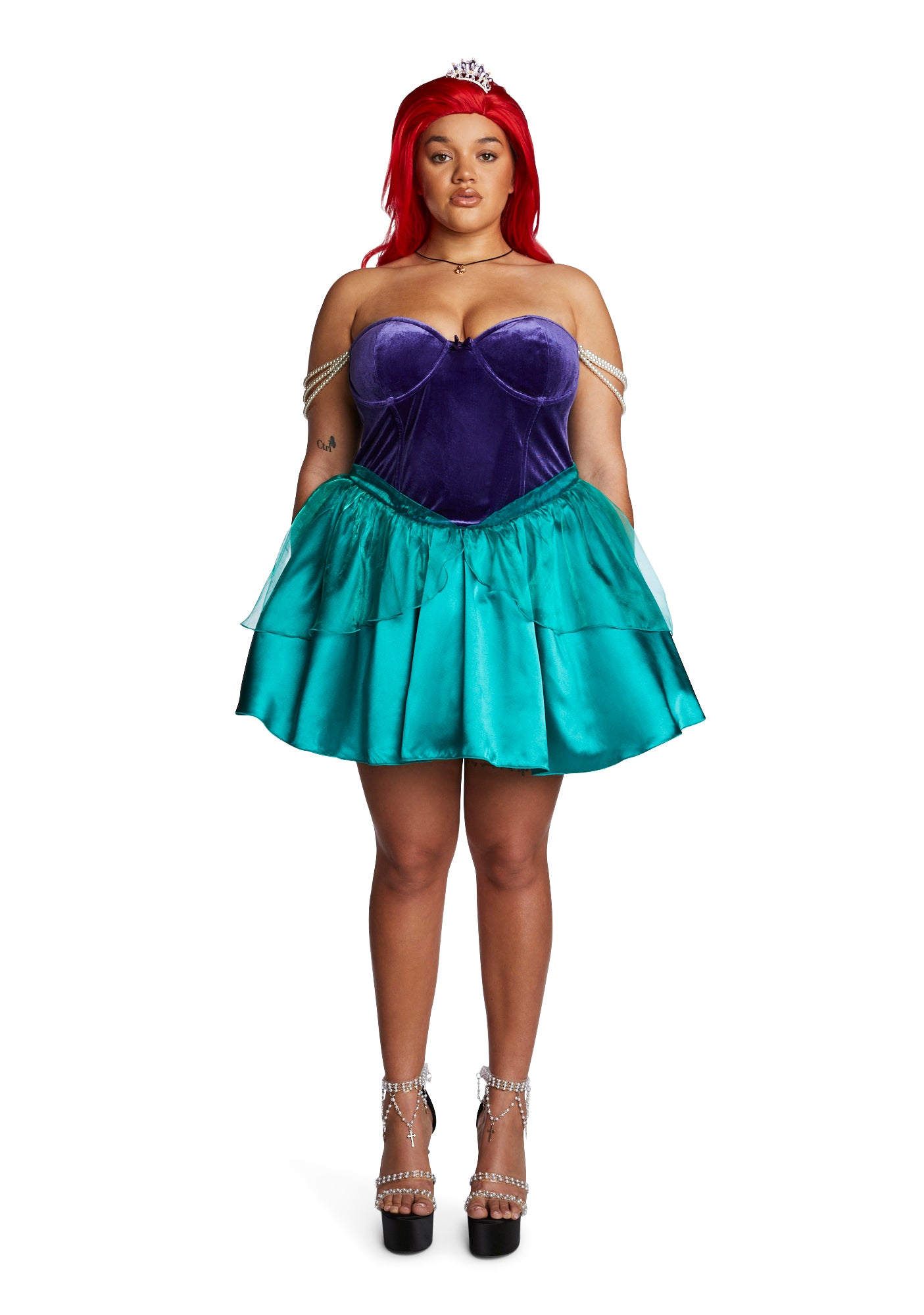 Plus Size Disney Ariel Little Mermaid Princess Sexy Womens Halloween Costume Set - Purple/Green Dolls Kill Plus Size Disney Ariel Little Mermaid Princess Sexy Womens Halloween Costume Set - Purple/Green Dolls Kill