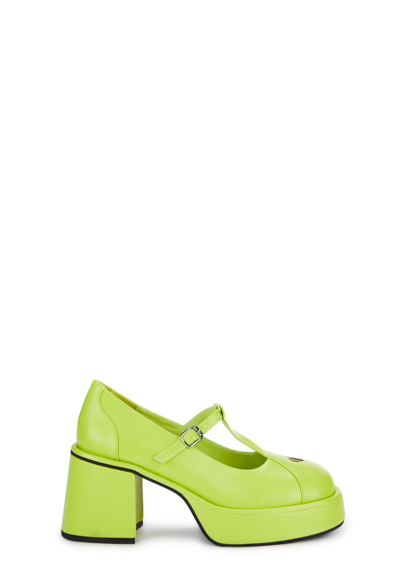 Delia s Platform T Strap Mary Janes Green Dolls Kill